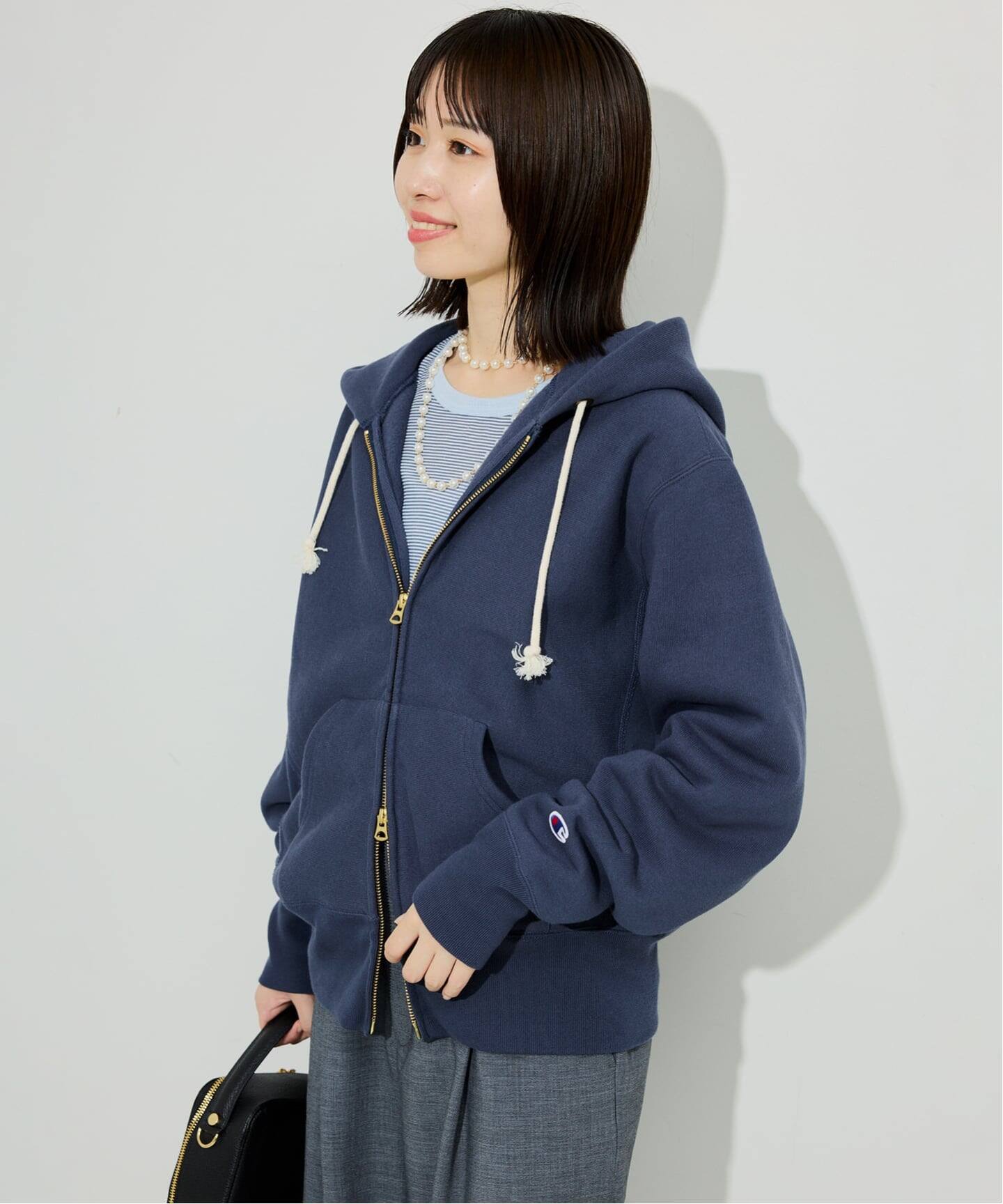 スローブイエナ チャンピオン SLOBE別注 ダブルジップパーカー