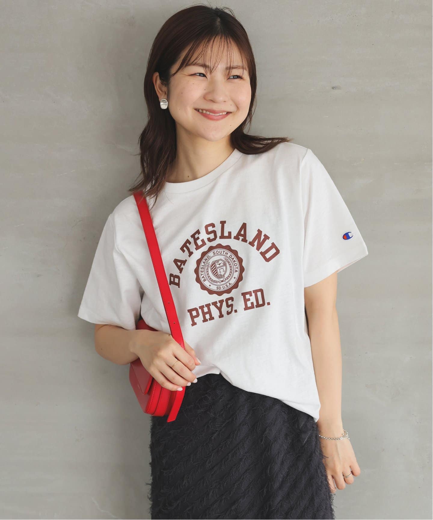 SLOBE IENA別注　チャンピオンロゴTEE Lサイズ キシリトール加工》Champion/チャンピオン SLOBE別注 ロゴT