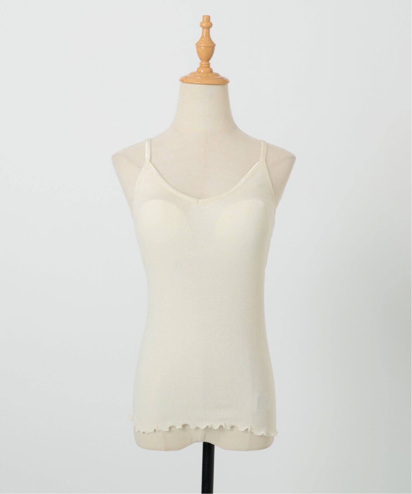 PALM/パーム SIMPLE RIB CAMISOLE PLM23SS06（カップ付きインナー 