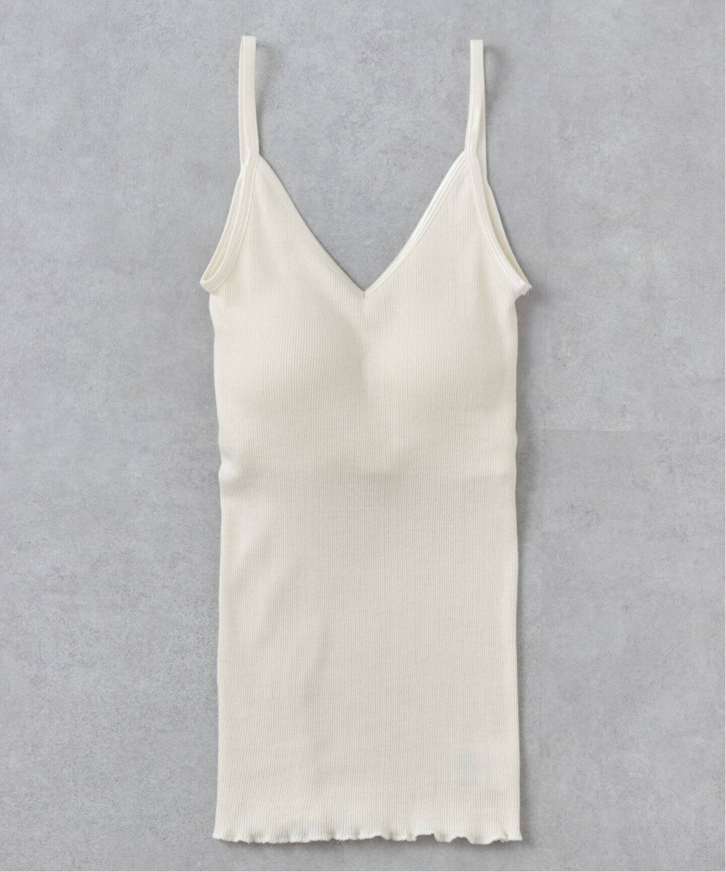 PALM/パーム SIMPLE RIB CAMISOLE PLM23SS06（カップ付きインナー 