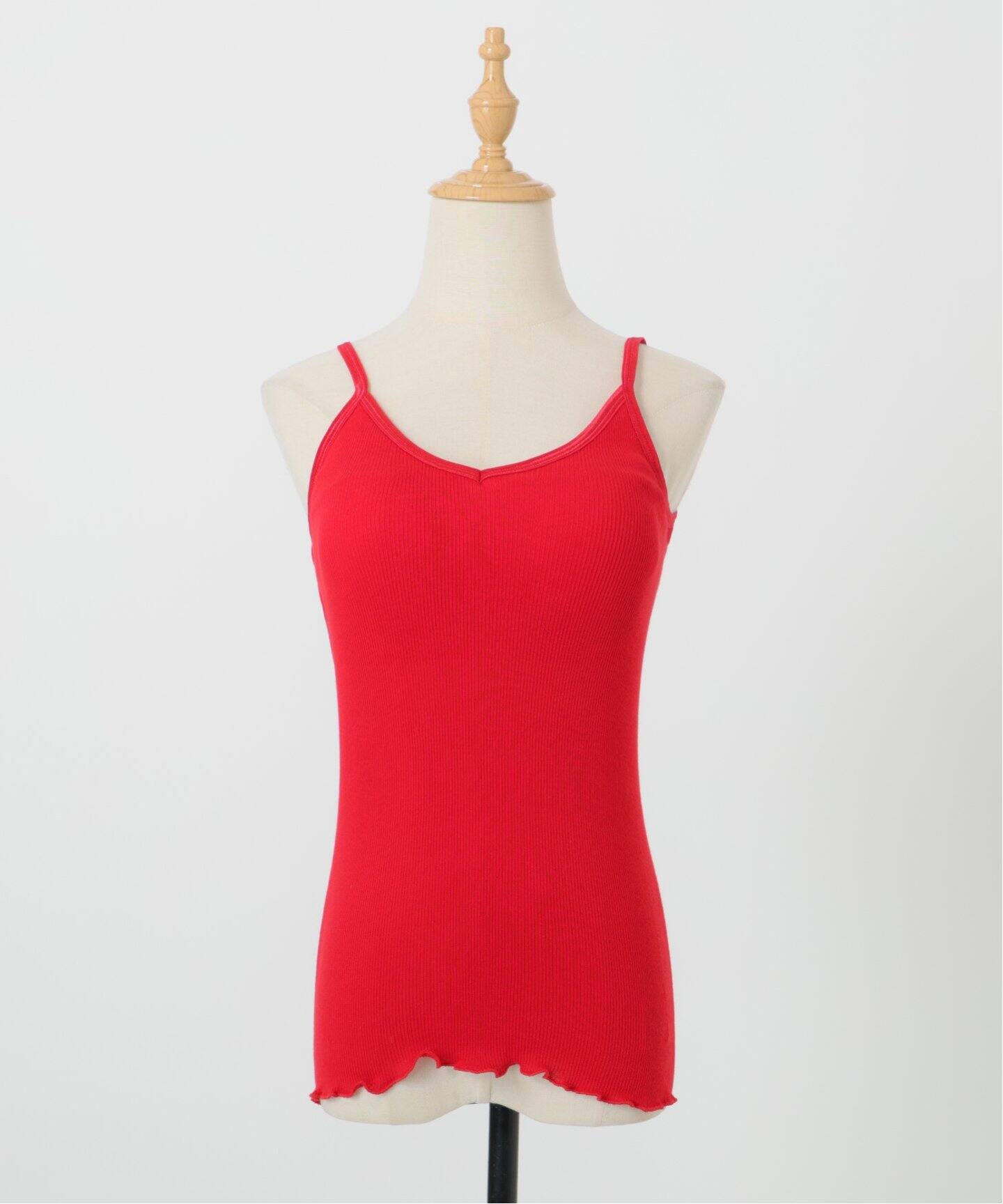 PALM/パーム SIMPLE RIB CAMISOLE PLM23SS06（カップ付きインナー