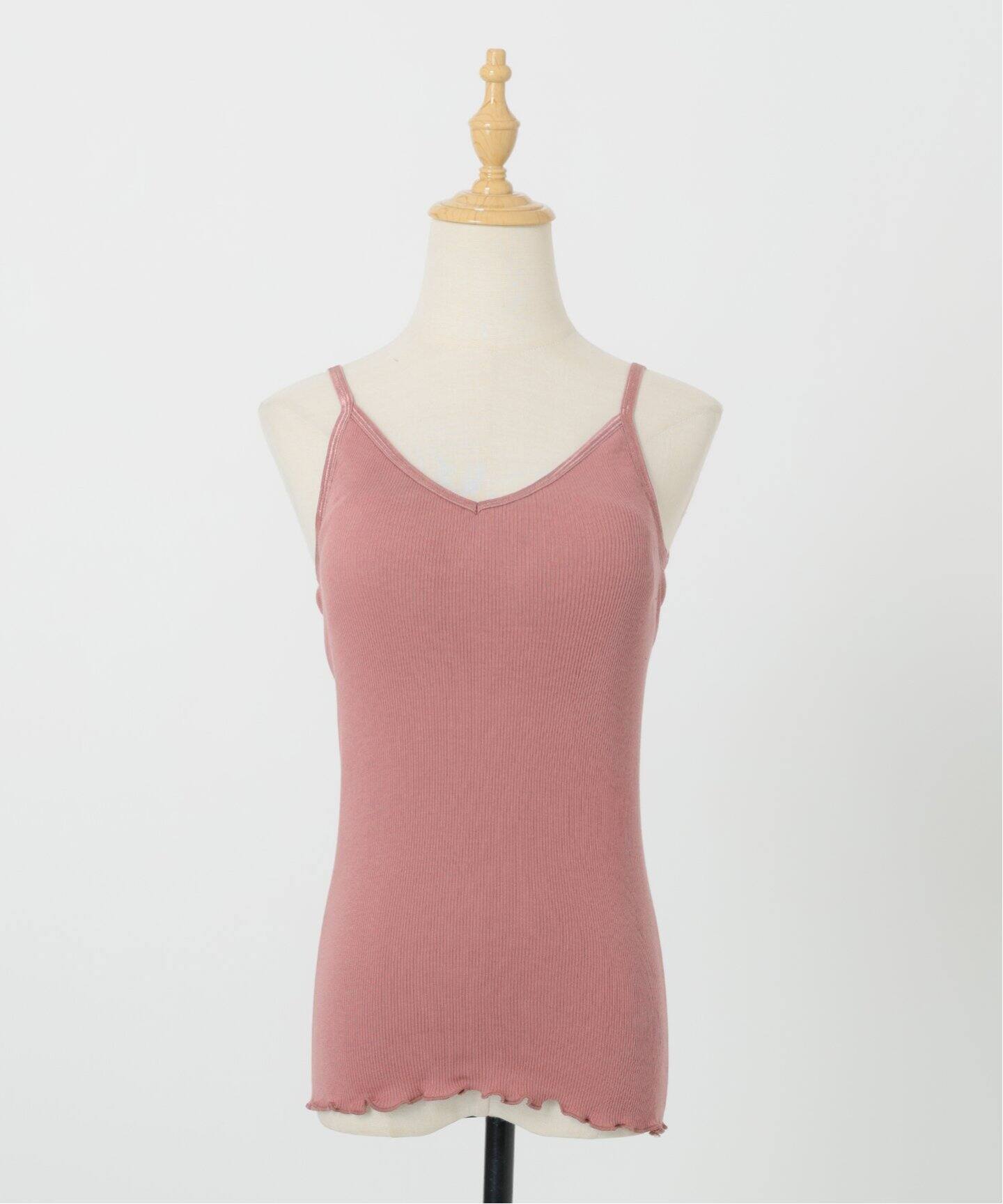 PALM/パーム SIMPLE RIB CAMISOLE PLM23SS06（カップ付きインナー 