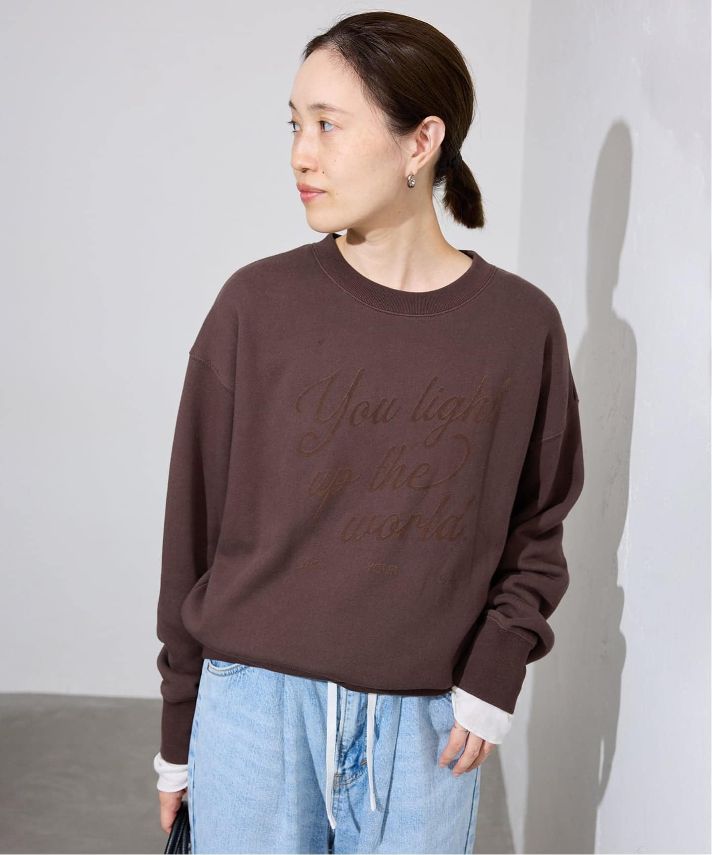 ☆SLOBE IENA☆+81BRANCA SLOBE別注　ロゴスウェット 予約》+81BRANCA/ハチイチブランカ SLOBE別注 ロゴスウェット