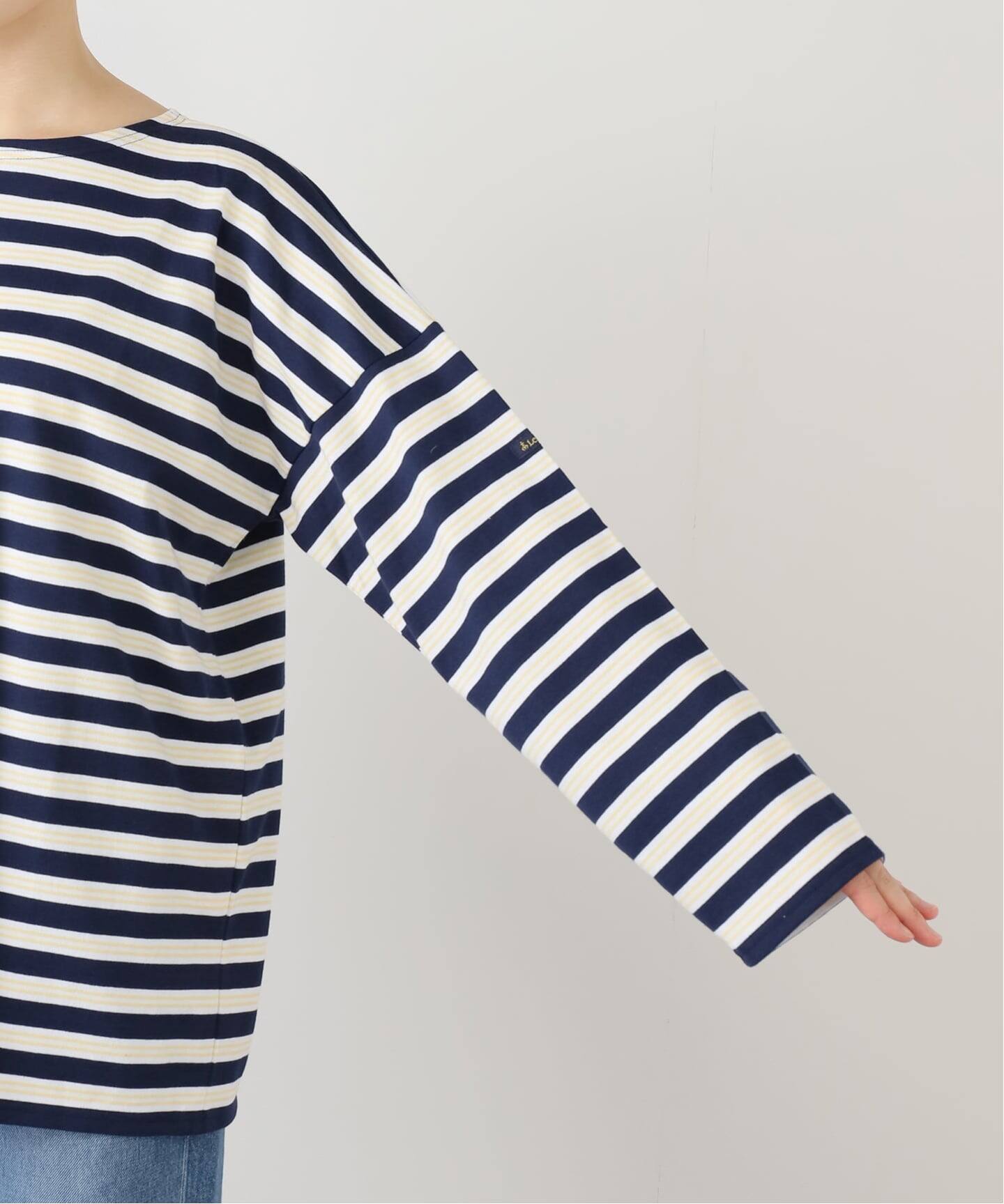 【LE MINOR】SLOBE別注ボーダーカットソー 新品 FREE ネイビー SLOBE IENA tシャツ LE MINOR/ルミノア SLOBE別注 バンパク