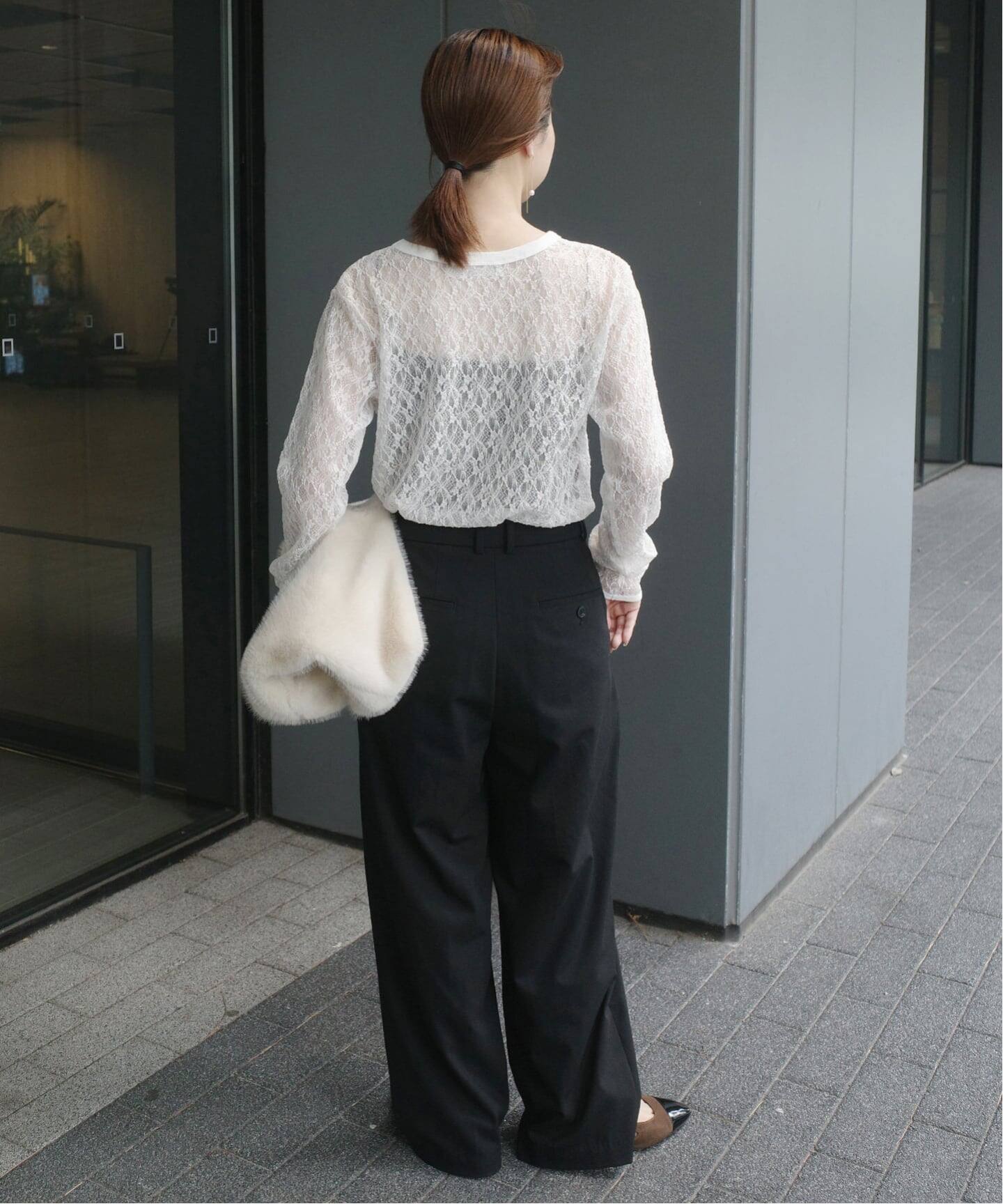 FRAMeWORK IRONING flower lace ロングスリーブ ≪追加予約≫IRONING/アイロニング flower lace ロングスリーブ 3（T