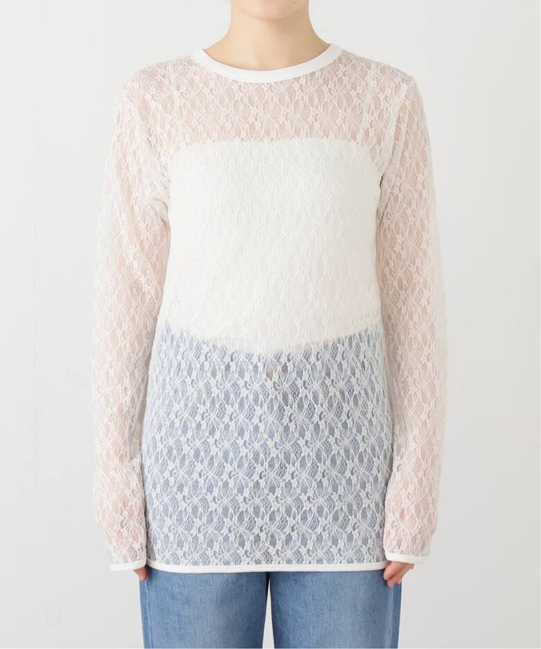 IRONING/アイロニング flower lace ロングスリーブ 01IR009410WT（T 