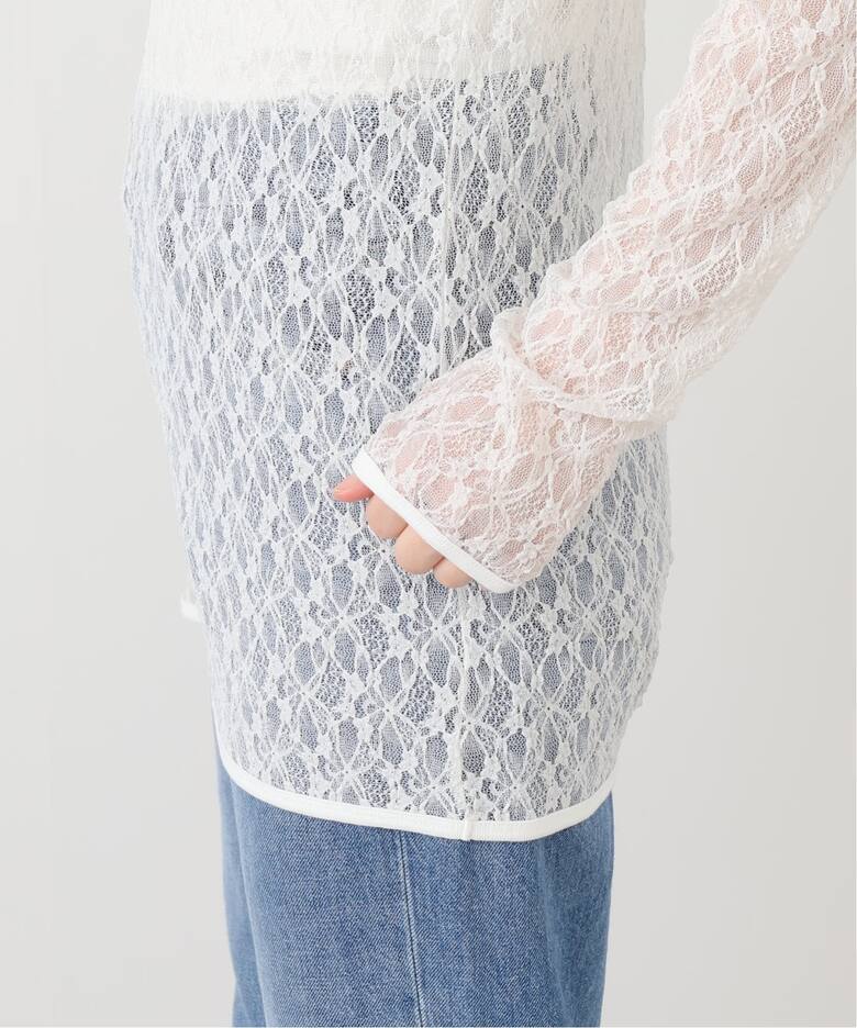IRONING/アイロニング flower lace ロングスリーブ 01IR009410WT（T 