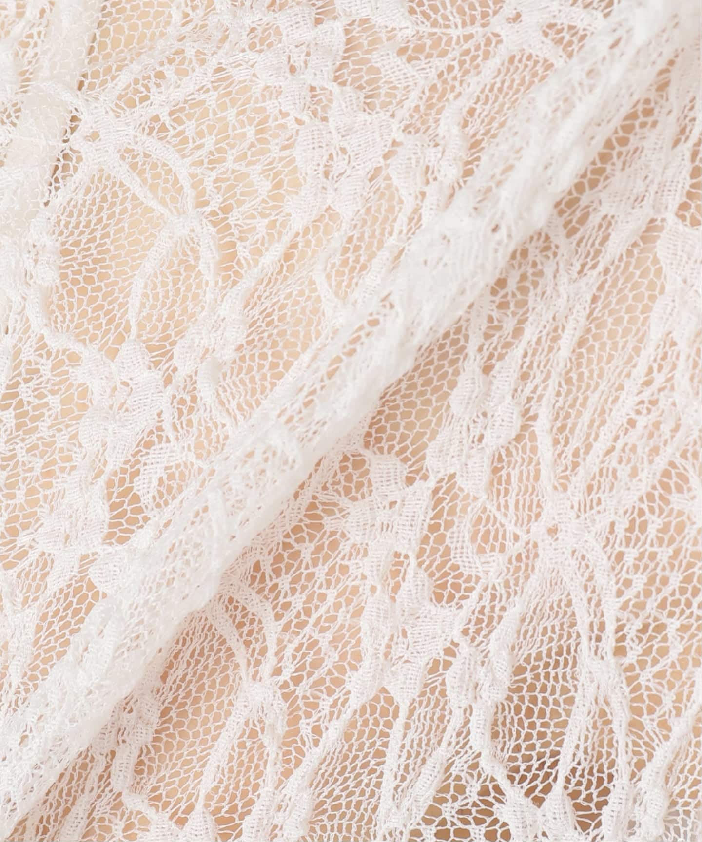 IRONING/アイロニング flower lace ロングスリーブ 01IR009410WT（T