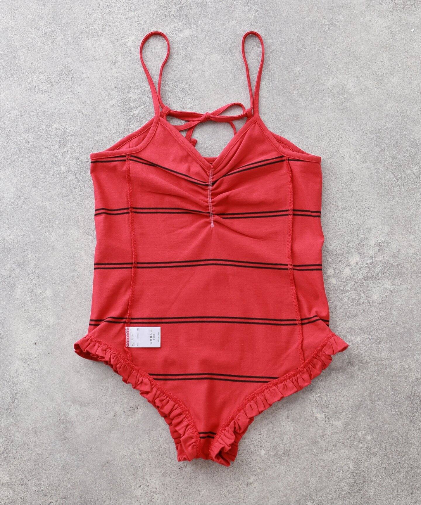クリンクルクリンクルクリンクル　border frill bodysuit crinkle crinkle crinkle border frill bodysuit CC-3549