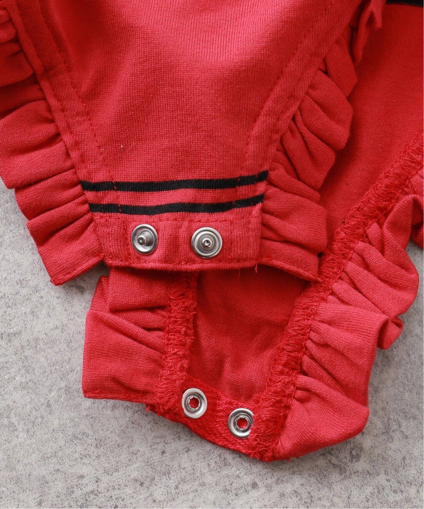 crinkle crinkle crinkle border frill bodysuit CC-3549