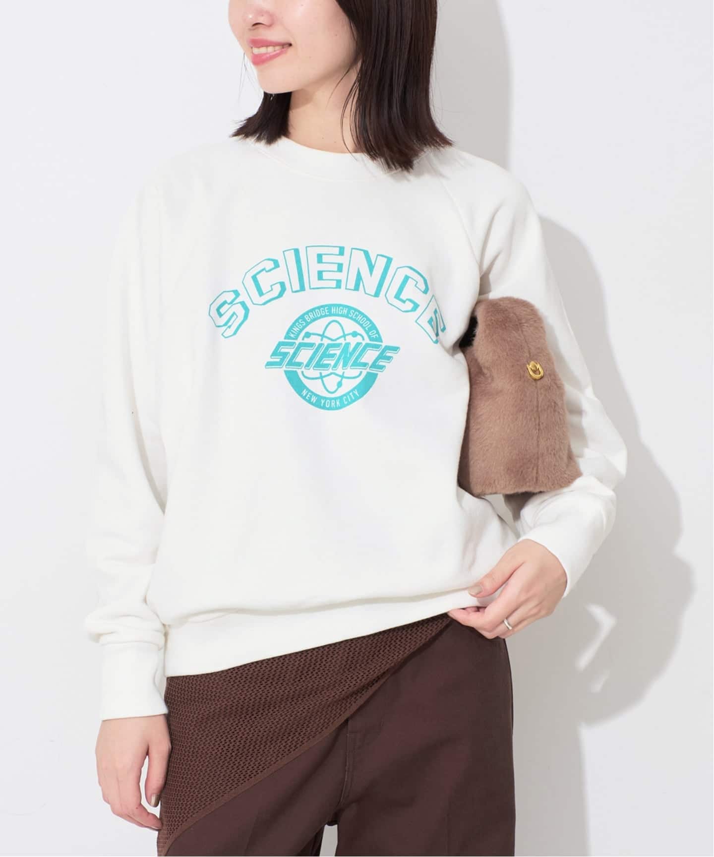 【新品希少】SLOBE IENA HANTEX 別注　スウェット　カレッジロゴ 新品希少】SLOBE IENA HANTEX 別注 スウェット カレッジロゴ