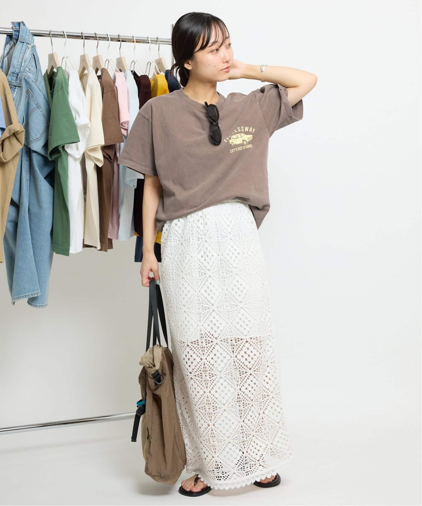 tシャツ TENNESSEE /テネシーリバー SLOBE別注 ダメージロゴTEE レディース TENNESSEE RIVER/テネシーリバー SLOBE別注 ダメージロゴTEE（T