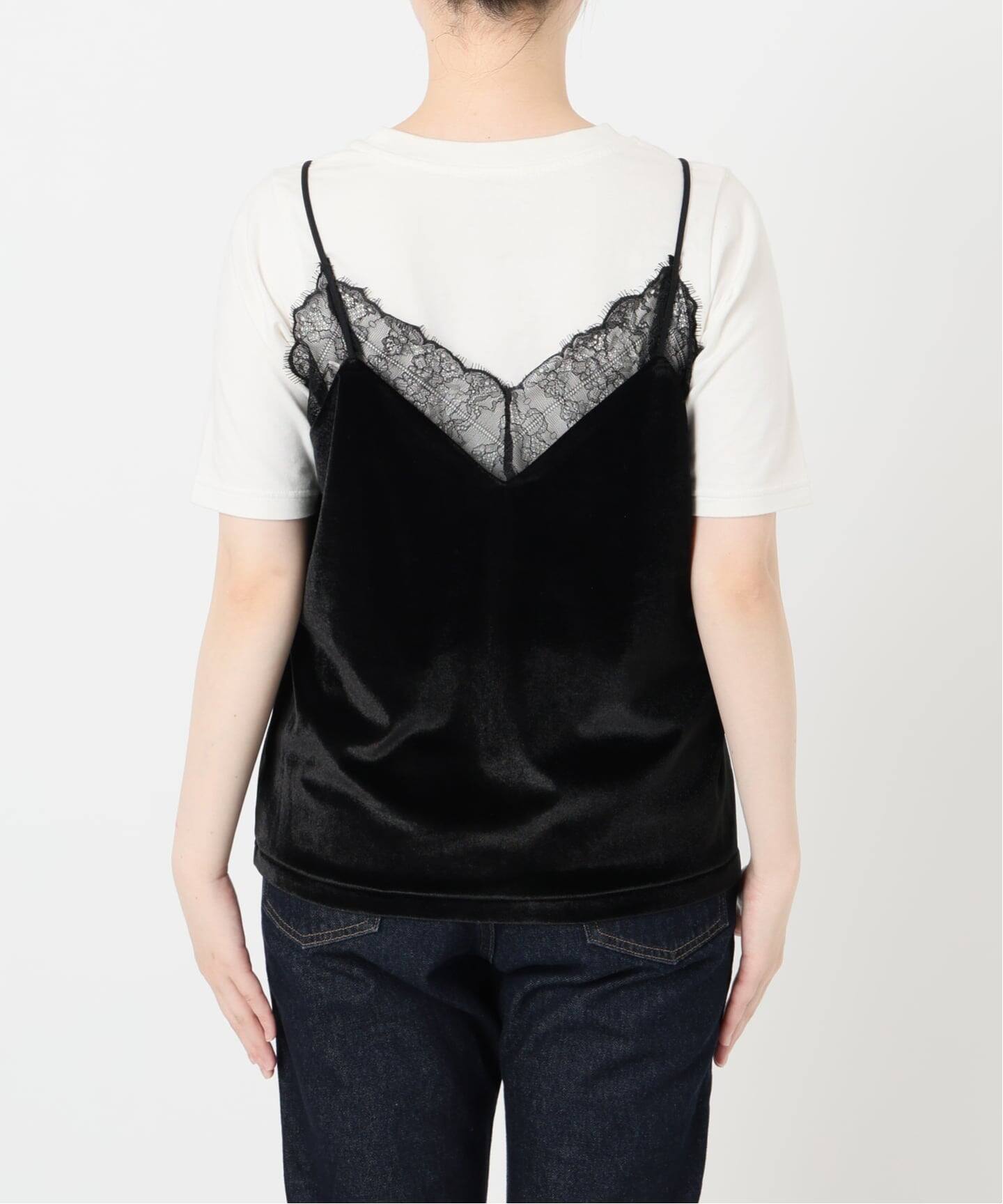 miller ミラー SLOBE別注 ベロアレースミャミソール miller/ミラー SLOBE別注 ベロアレースミャミソール