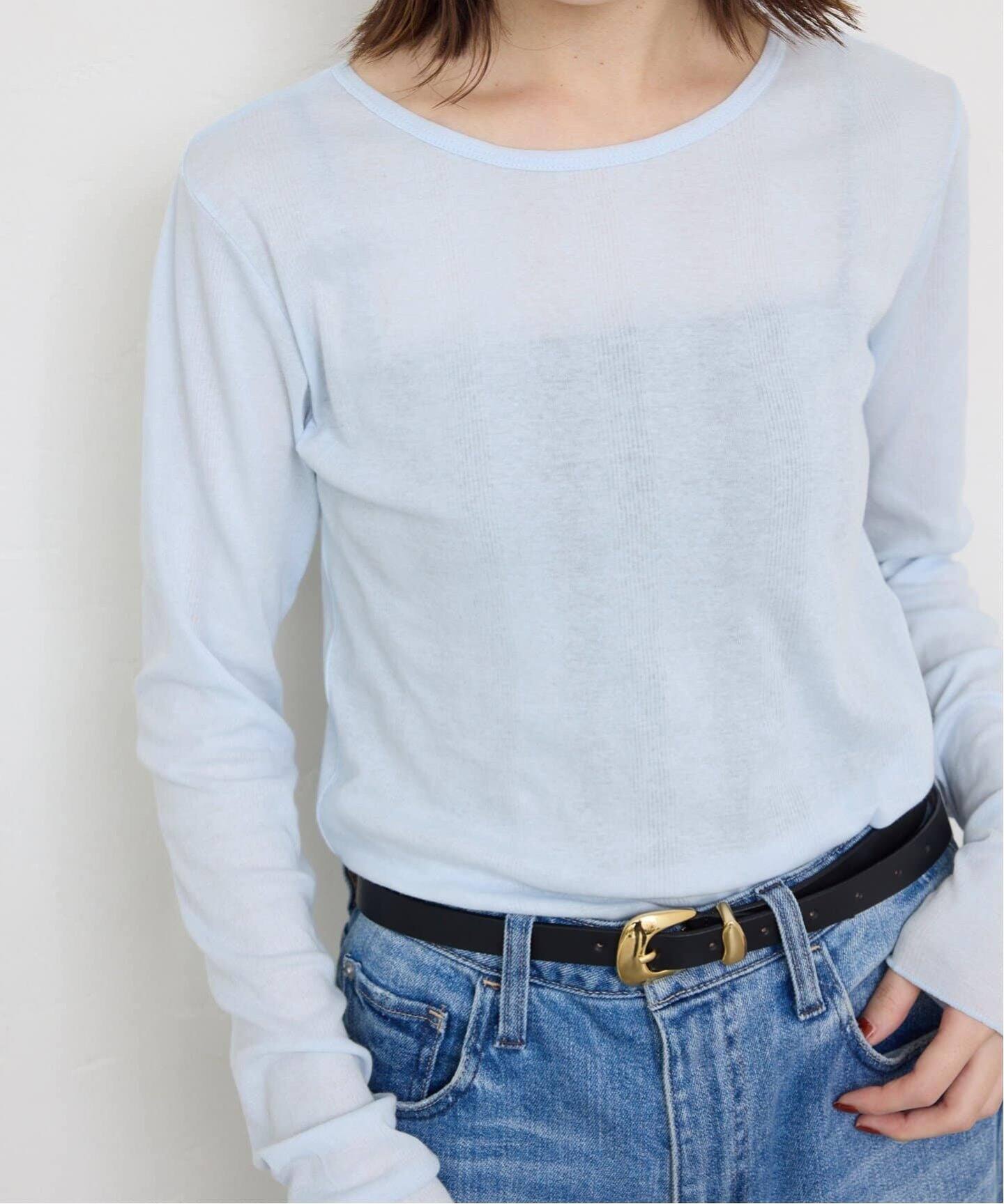 追加4》miller/ミラー SLOBE別注 SHEER RIB クルーネック（Tシャツ 