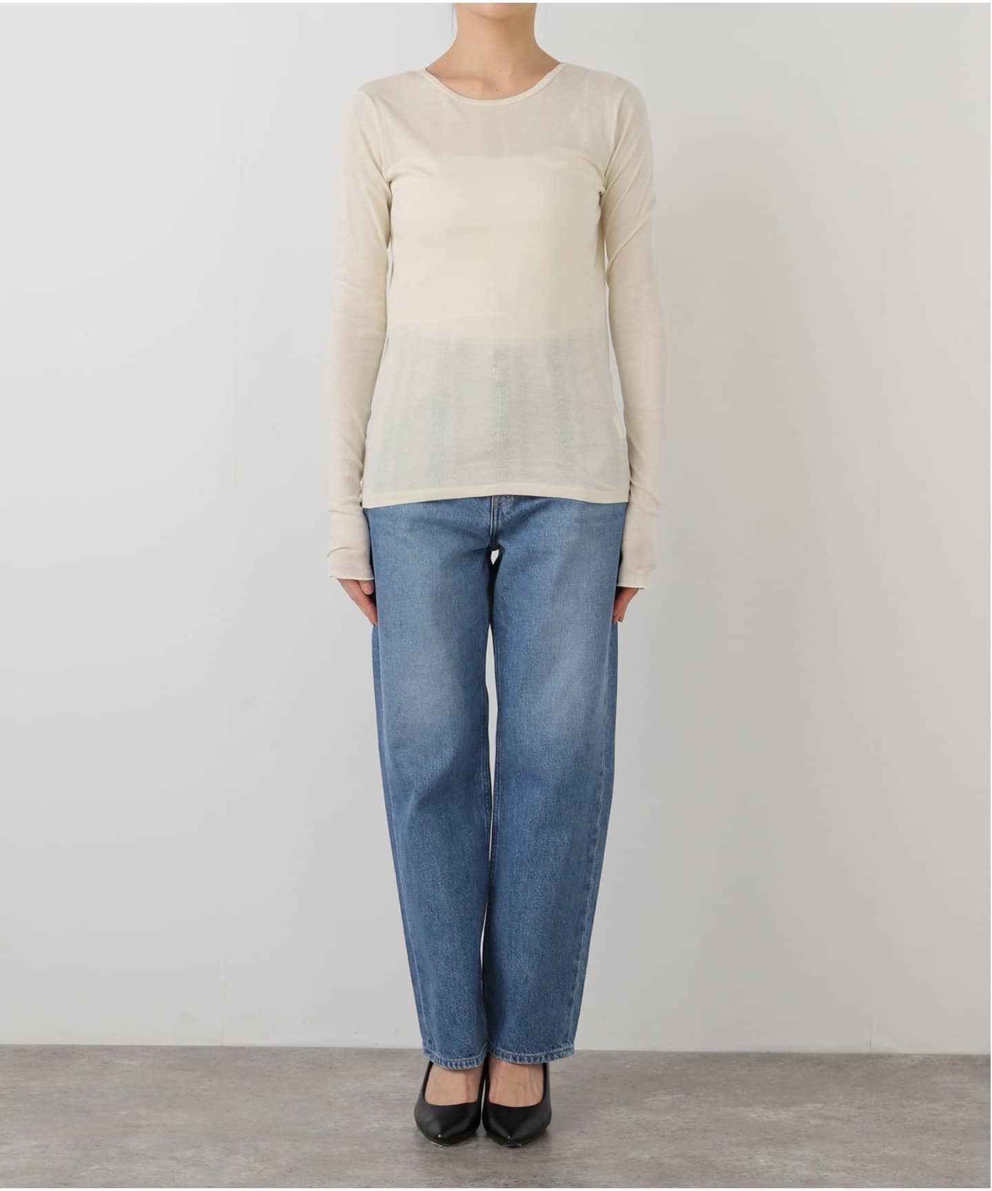 追加5》miller/ミラー SLOBE別注 SHEER RIB クルーネック(T 追加5》miller/ミラー SLOBE別注 SHEER RIB クルーネック(T