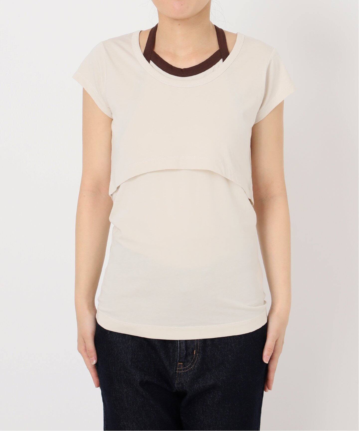 Plus by ONIT/オニット SLOBE別注 レイヤードセットTシャツ 2枚セット》Plus by ONIT/オニット SLOBE別注 レイヤードセットT