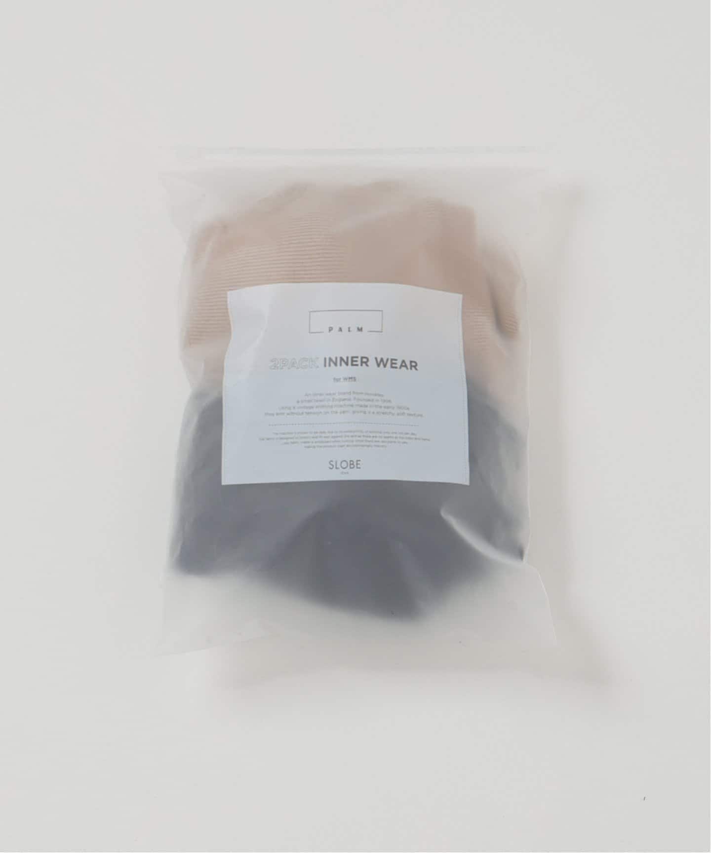 完売品　PALM/パーム SLOBE別注 2SETキャミソール　白黒 追加2》PALM/パーム SLOBE別注 2SETキャミソール（カップ付き
