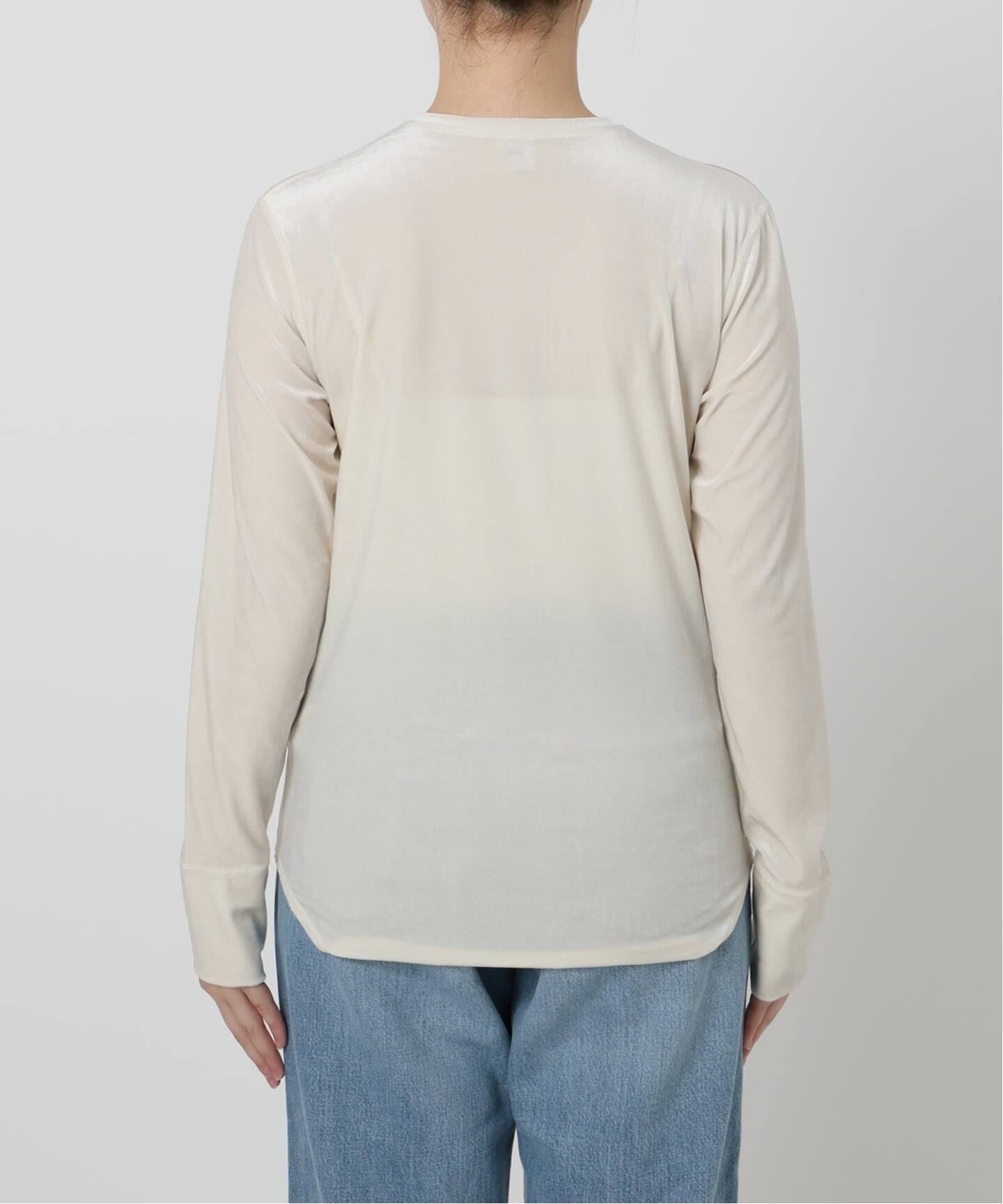 IENA LA BOUCLE トリアセベロアヘンリートップス（Tシャツ／カットソー