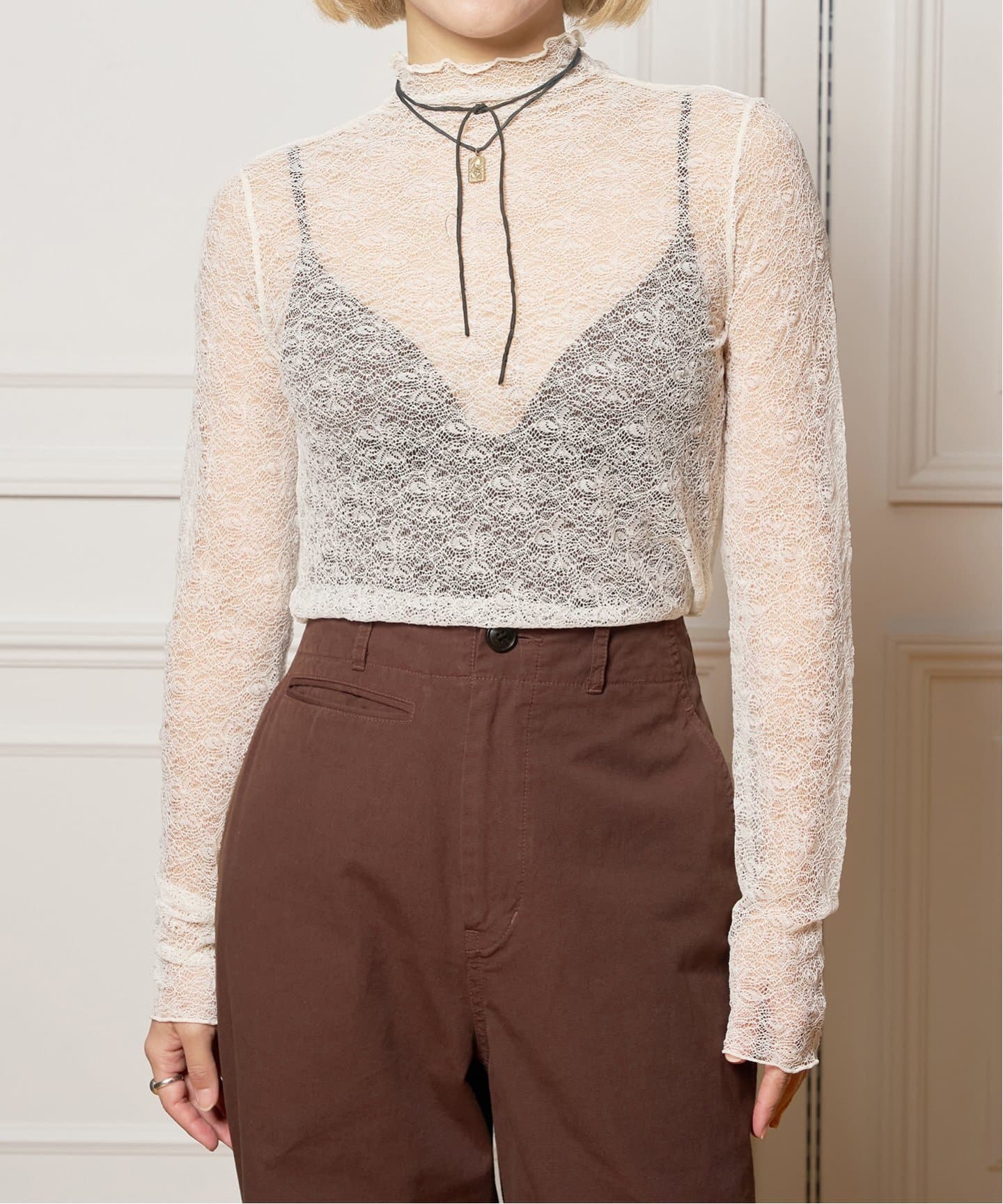 IENA LA BOUCLE レース トップス イエナ ジャケット IENA LA BOUCLE レースポンチョ（シャツ／ブラウス）｜IENA