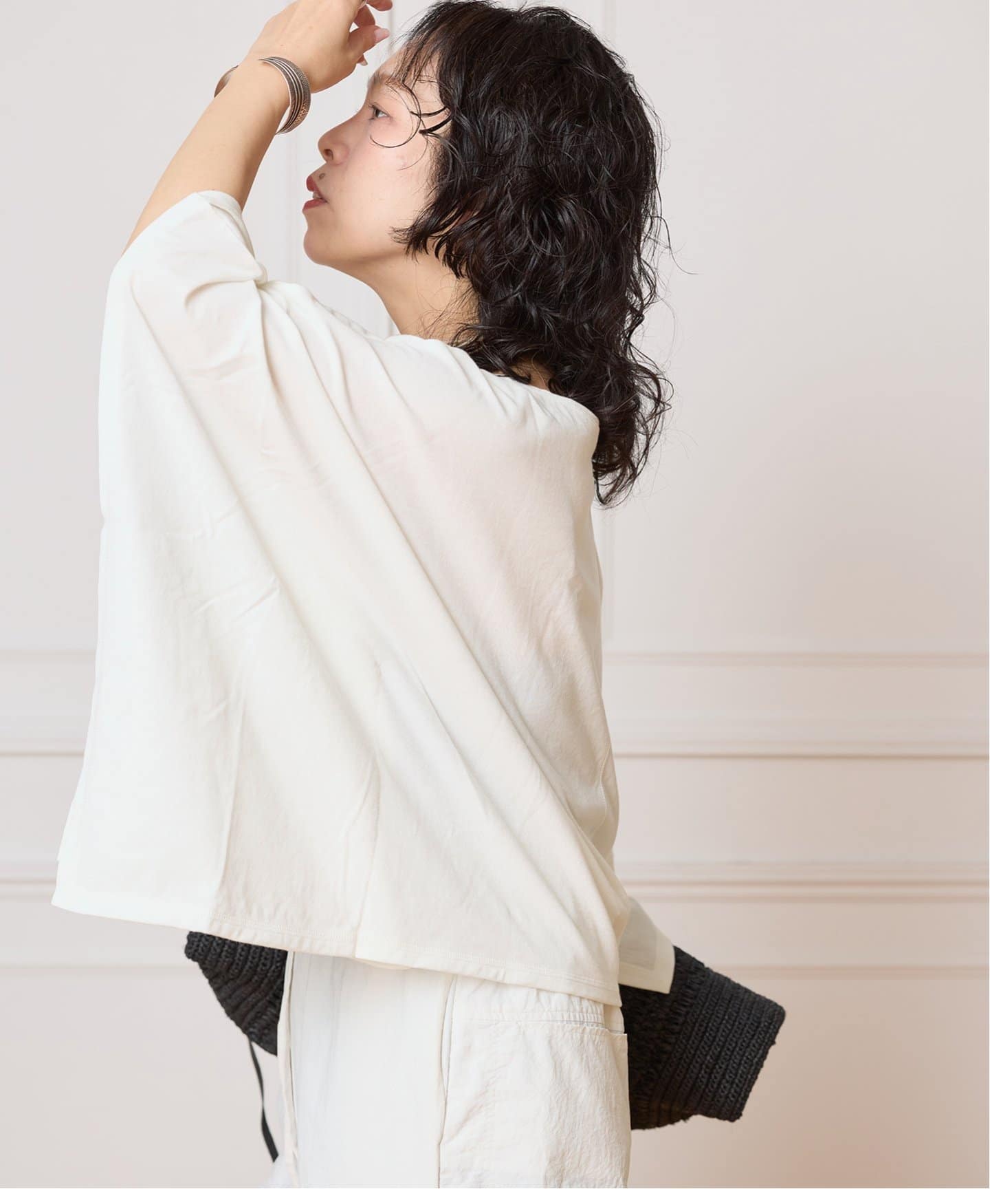 IENA LA BOUCLE ドルマンケープカットソー（Tシャツ／カットソー