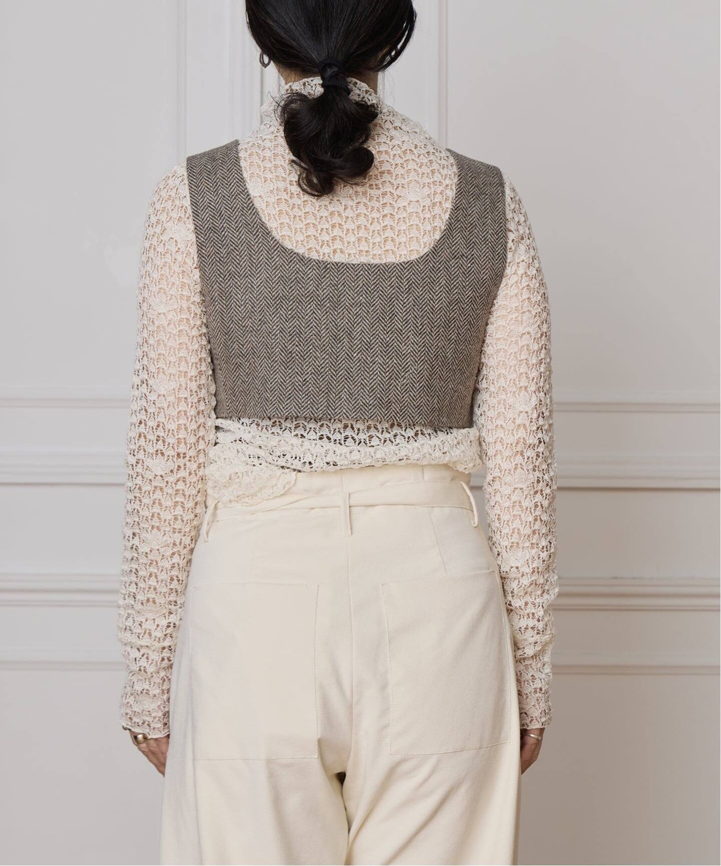 IENA LA BOUCLE antik dantel レースカットソー（Tシャツ／カットソー