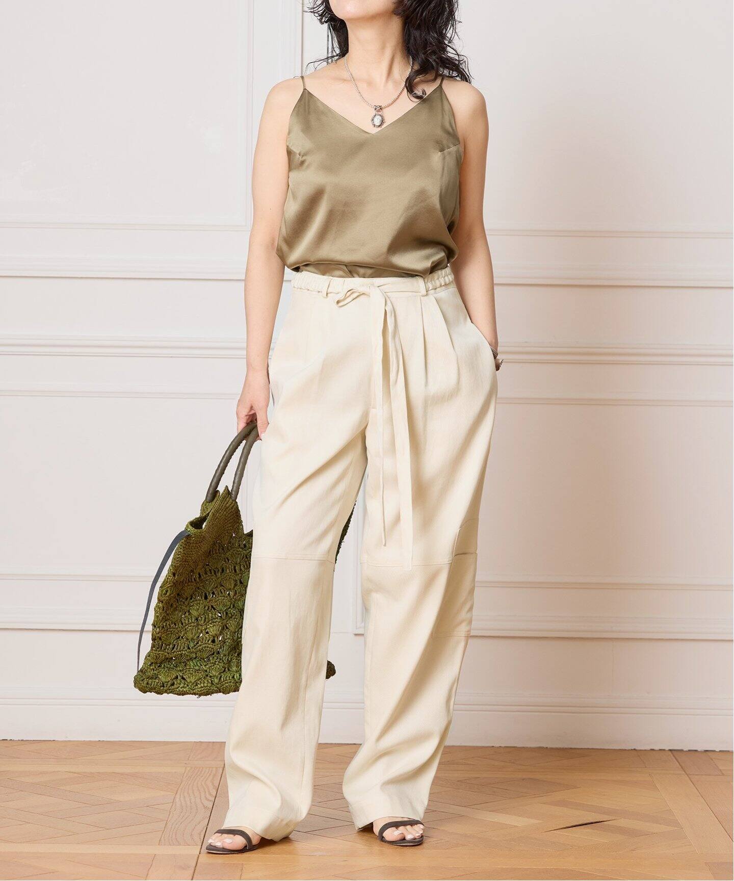 IENA LA BOUCLE ウォッシャブルシルクMIXキャミソール（キャミソール