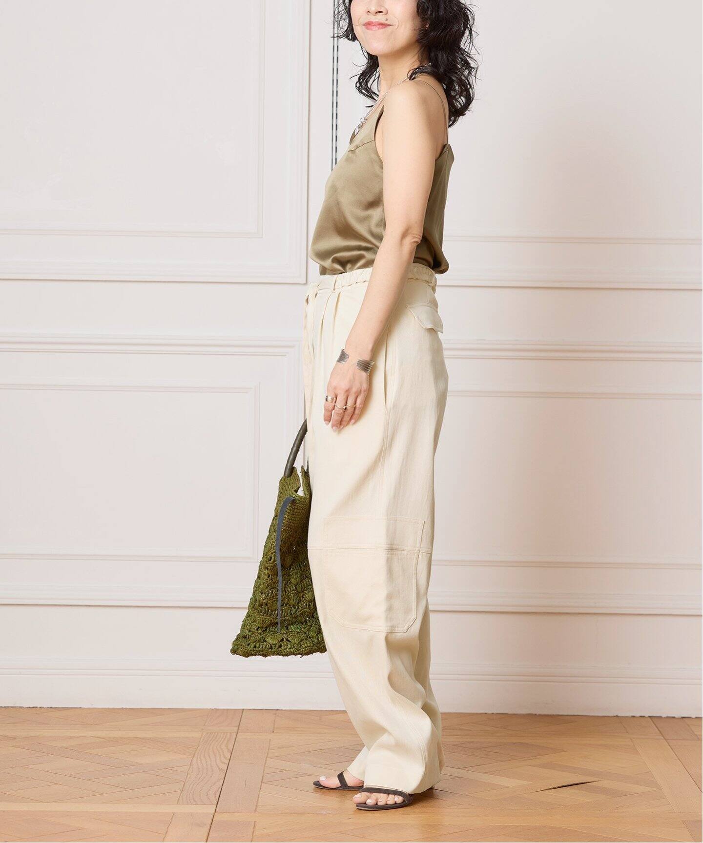 IENA LA BOUCLE ウォッシャブルシルクMIXキャミソール
