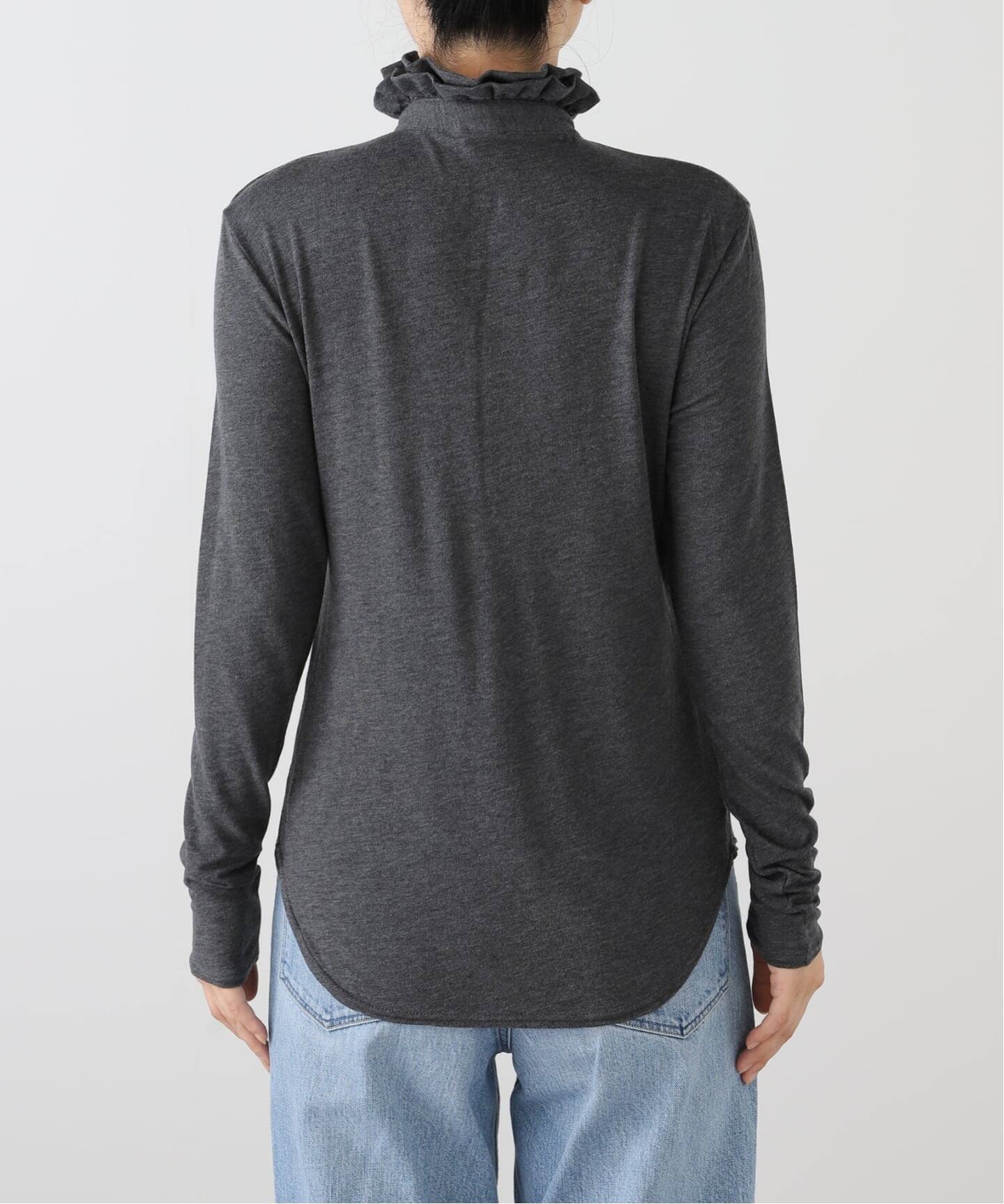 新品タグ付き 24AW イエナラブークル フリル ヘンリーネック カットソー 2 新品タグ付き 24AW イエナラブークル フリル ヘンリーネック