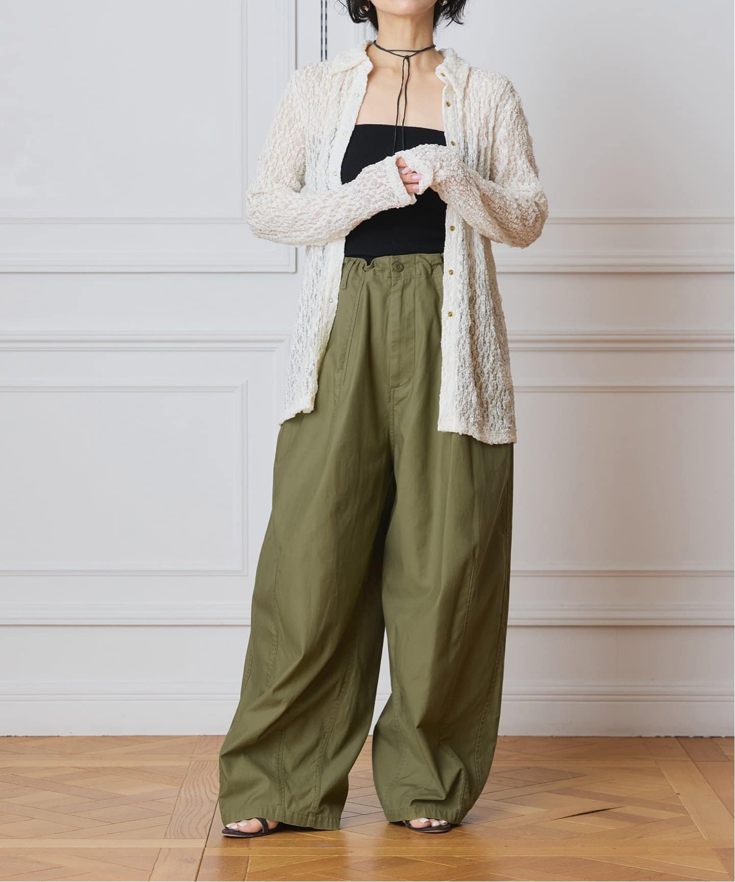 IENA LA BOUCLE リバーレース ローンブラウス キャメル IENA - IENA LA BOUCLE リバーレース ローンブラウス キャメルの通販