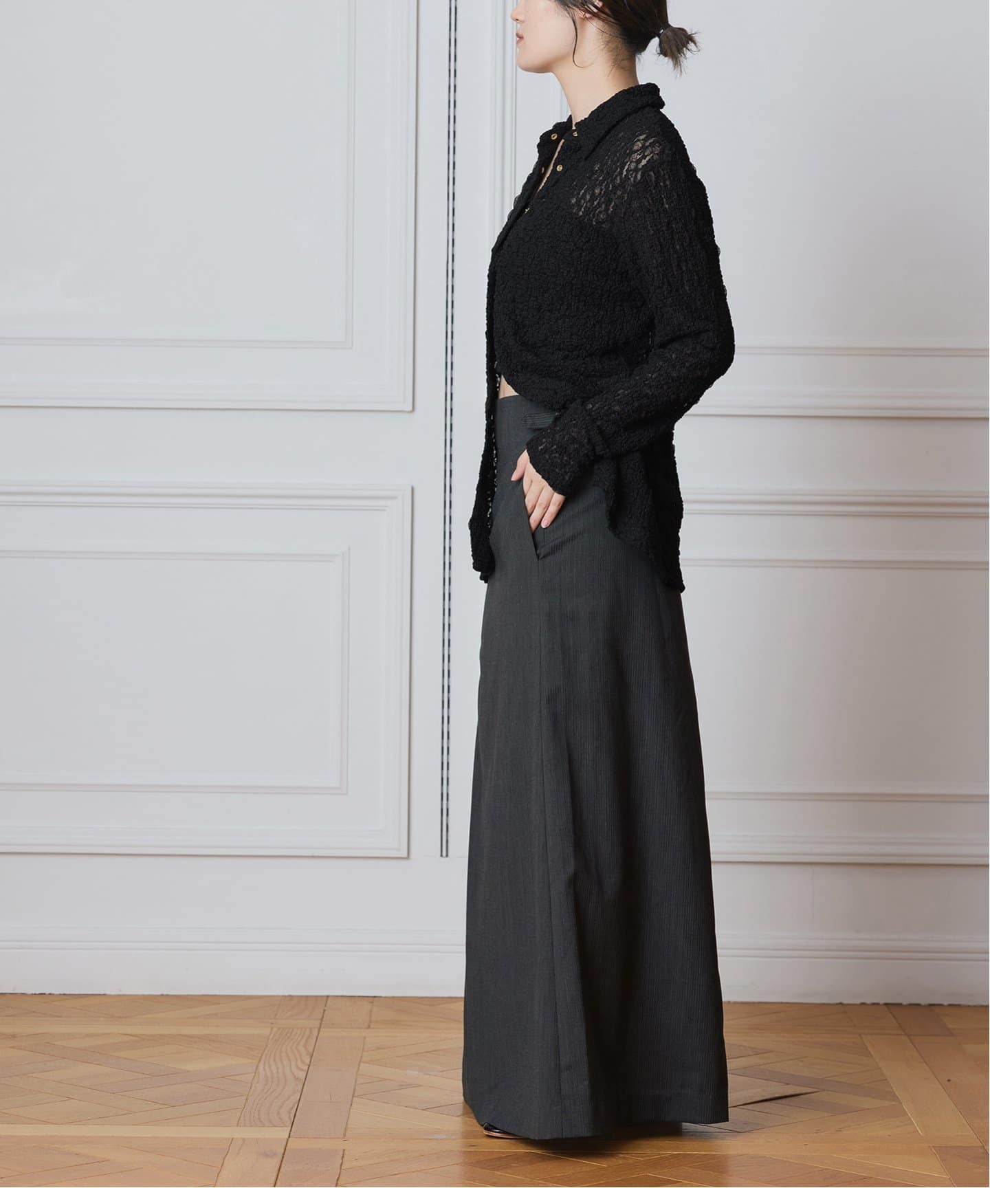IENA LA BOUCLE ストレッチレースシャツ（シャツ／ブラウス）｜IENA
