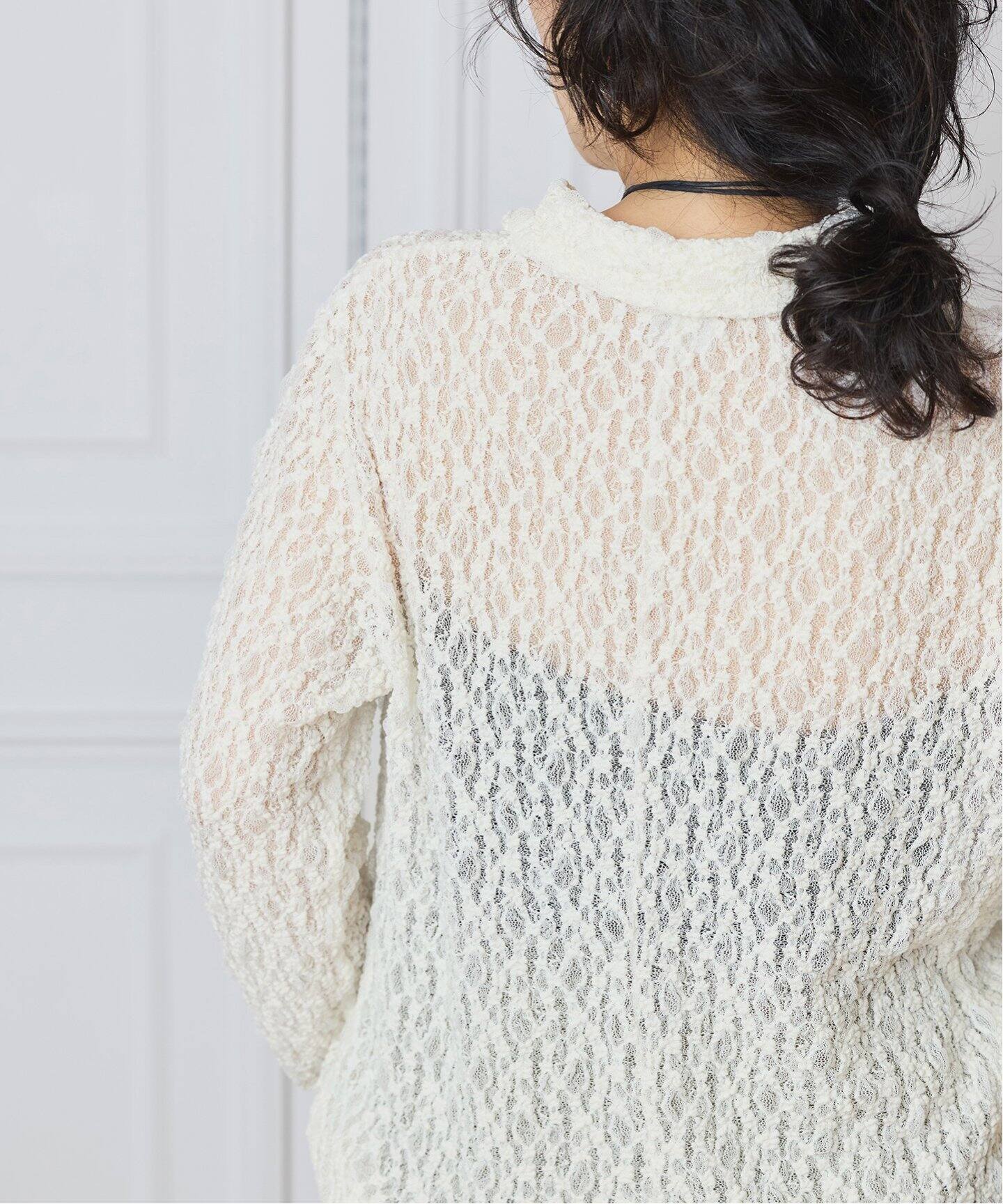 予約》IENA LA BOUCLE ストレッチレースシャツ（シャツ