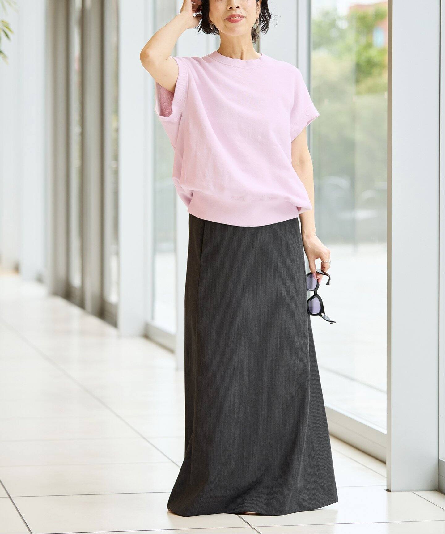 IENA LA BOUCLE 裏毛スリーブレスカットソー（Tシャツ／カットソー