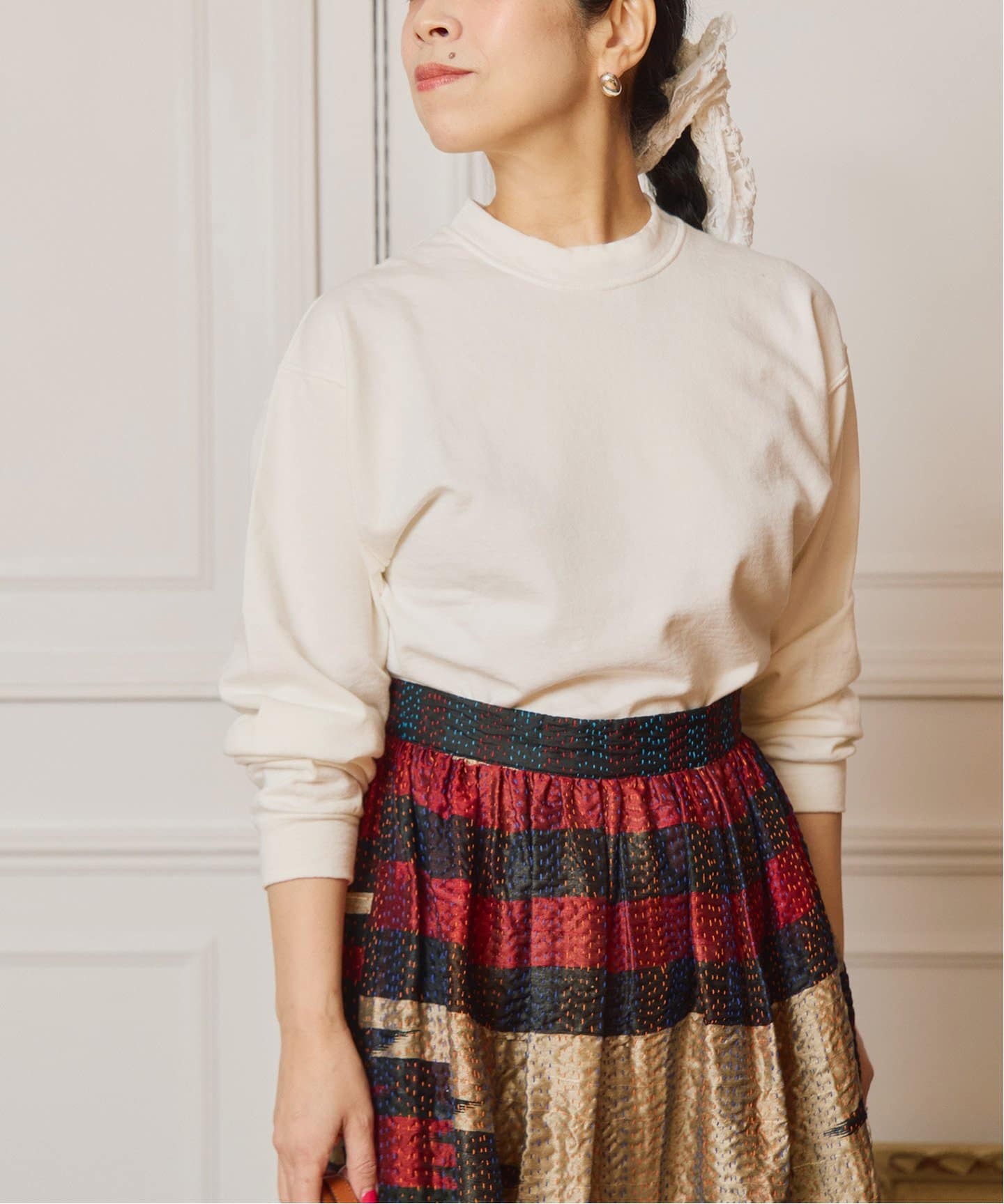 イエナラブークル　ロングスリーブTシャツ IENA LA BOUCLE シアーフライスロングスリーブTシャツ（Tシャツ