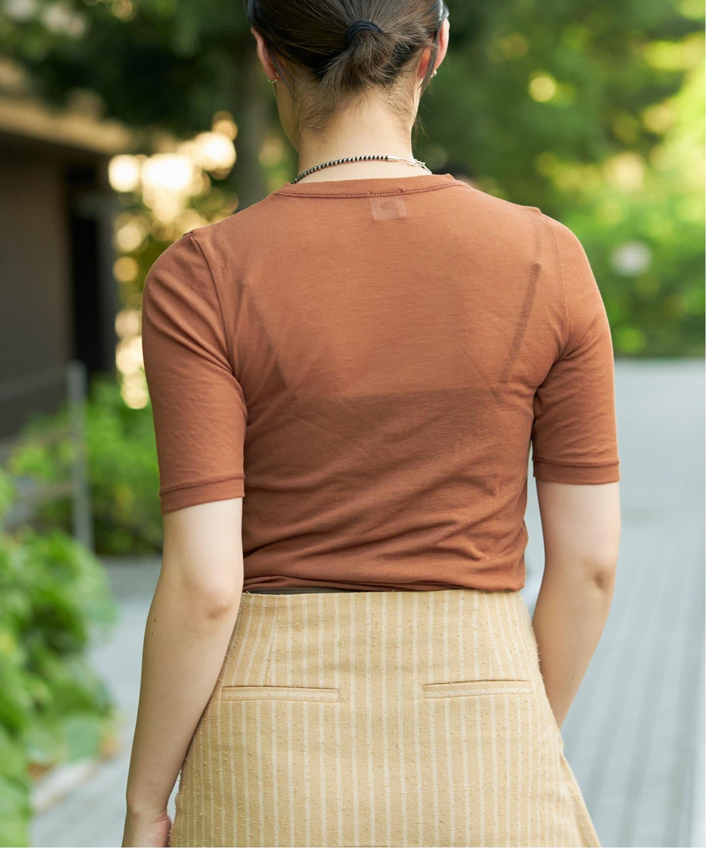 追加》IENA LA BOUCLE 水撚りガスフライス半袖プルオーバー（T