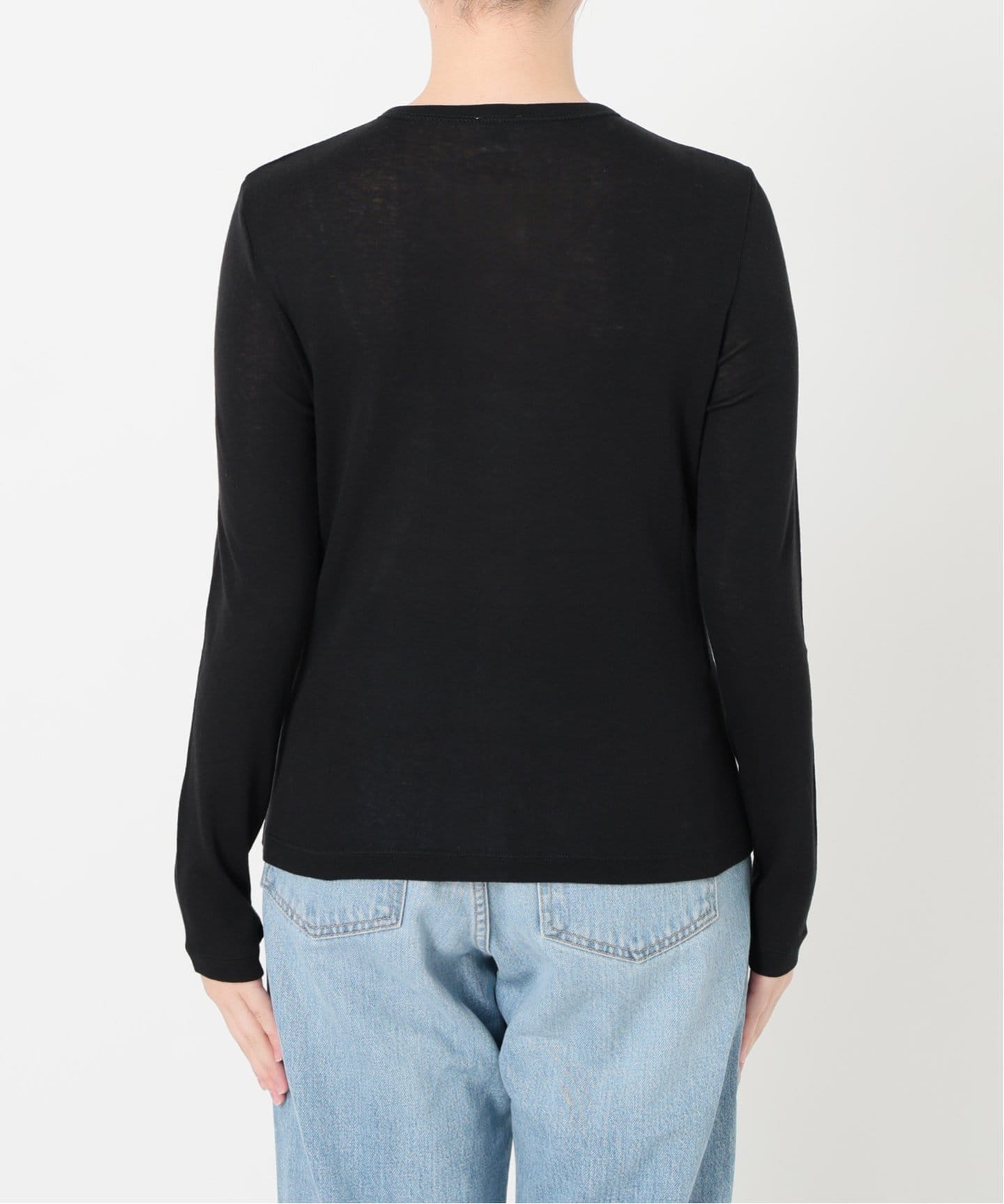 IENA LA BOUCLE◆カーディガン(薄手)/2/ナイロン/BLK/総柄/22-080-300-1005-4-0 予約》IENA LA BOUCLE シアーフライスカーディガン