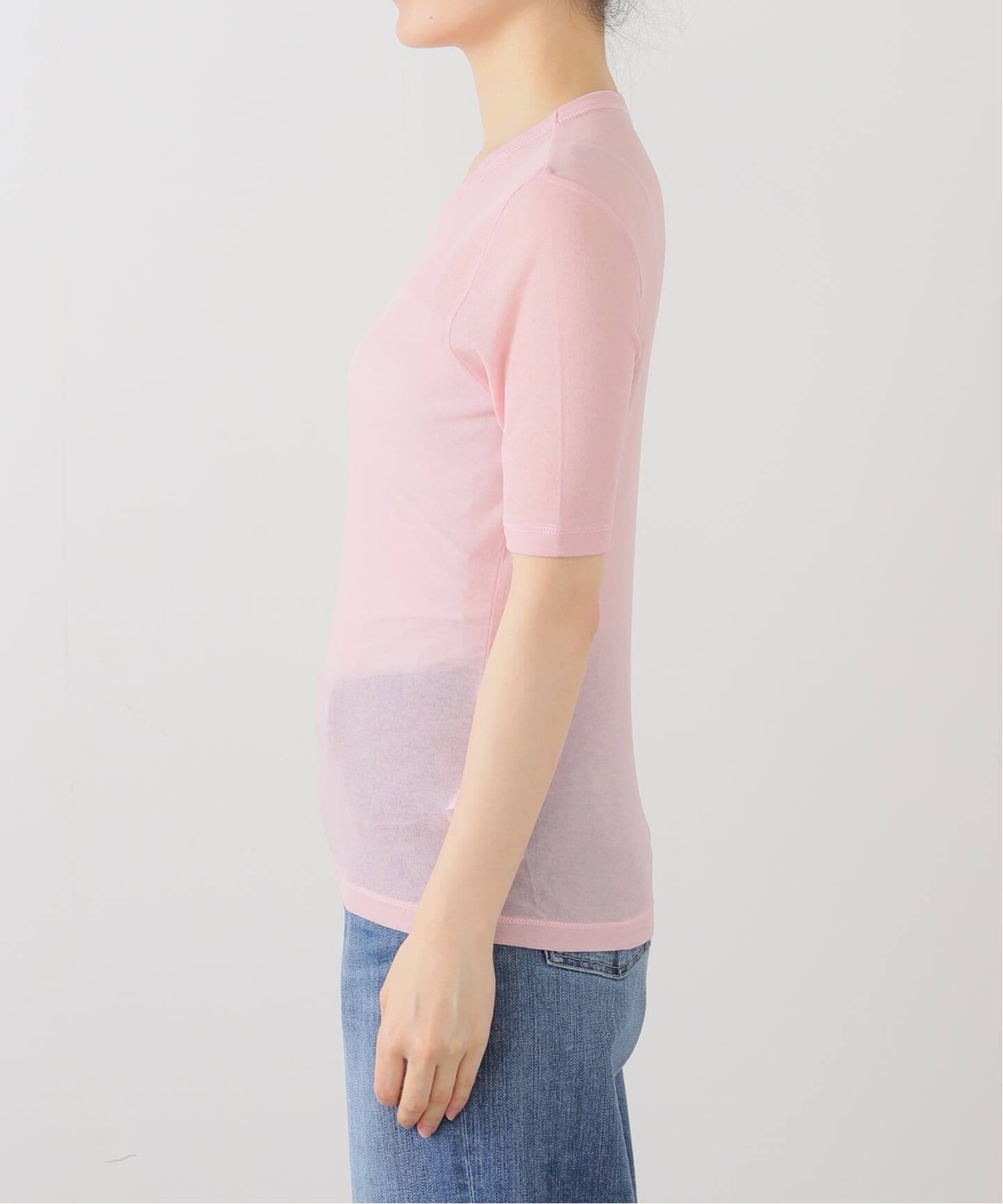 追加2》IENA LA BOUCLE 水撚りガスフライス半袖プルオーバー（Tシャツ
