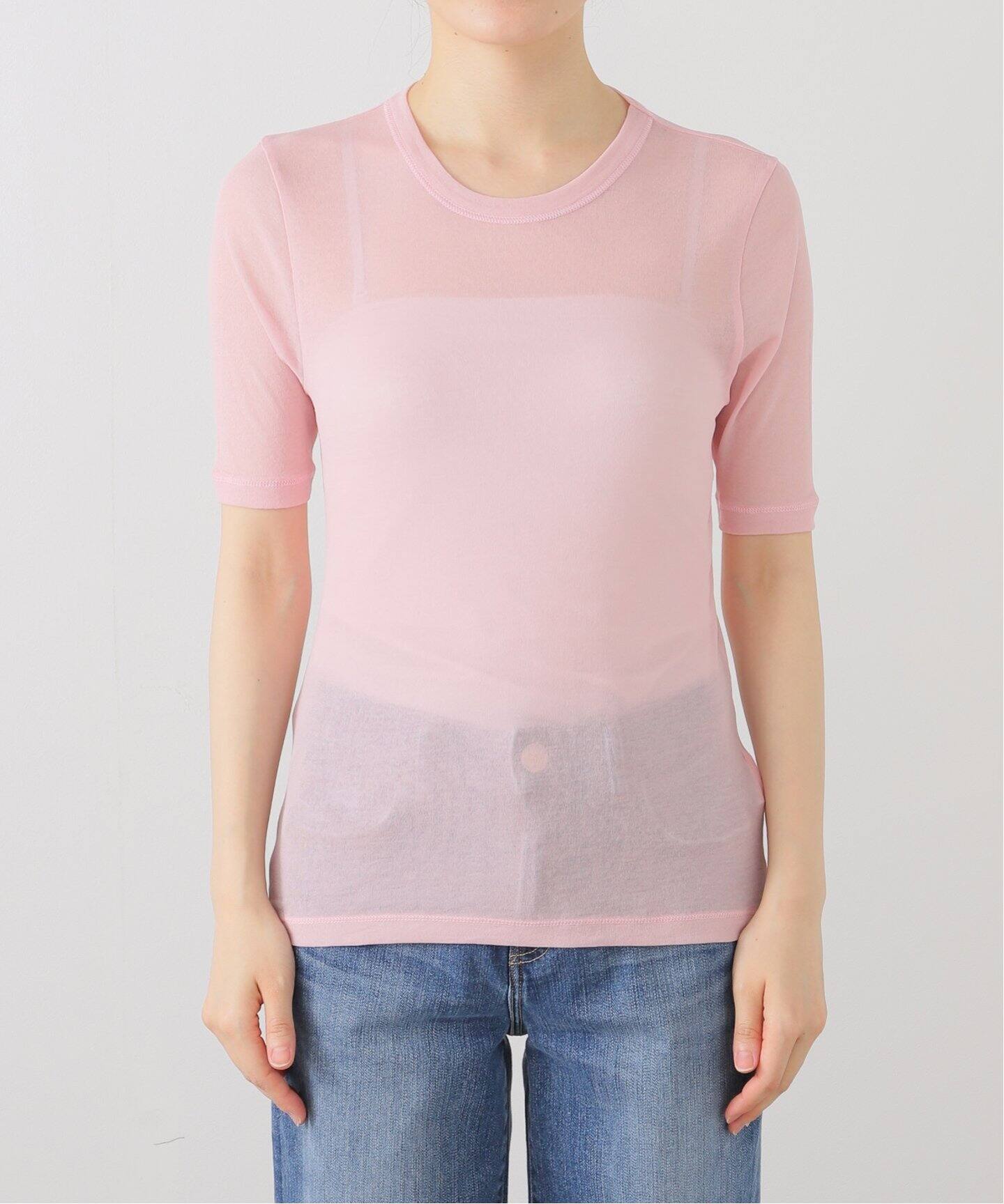 tシャツ 「追加2」IENA LA BOUCLE 水撚りガスフライス半袖プルオーバー レディース 追加2》IENA LA BOUCLE 水撚りガスフライス半袖プルオーバー（T
