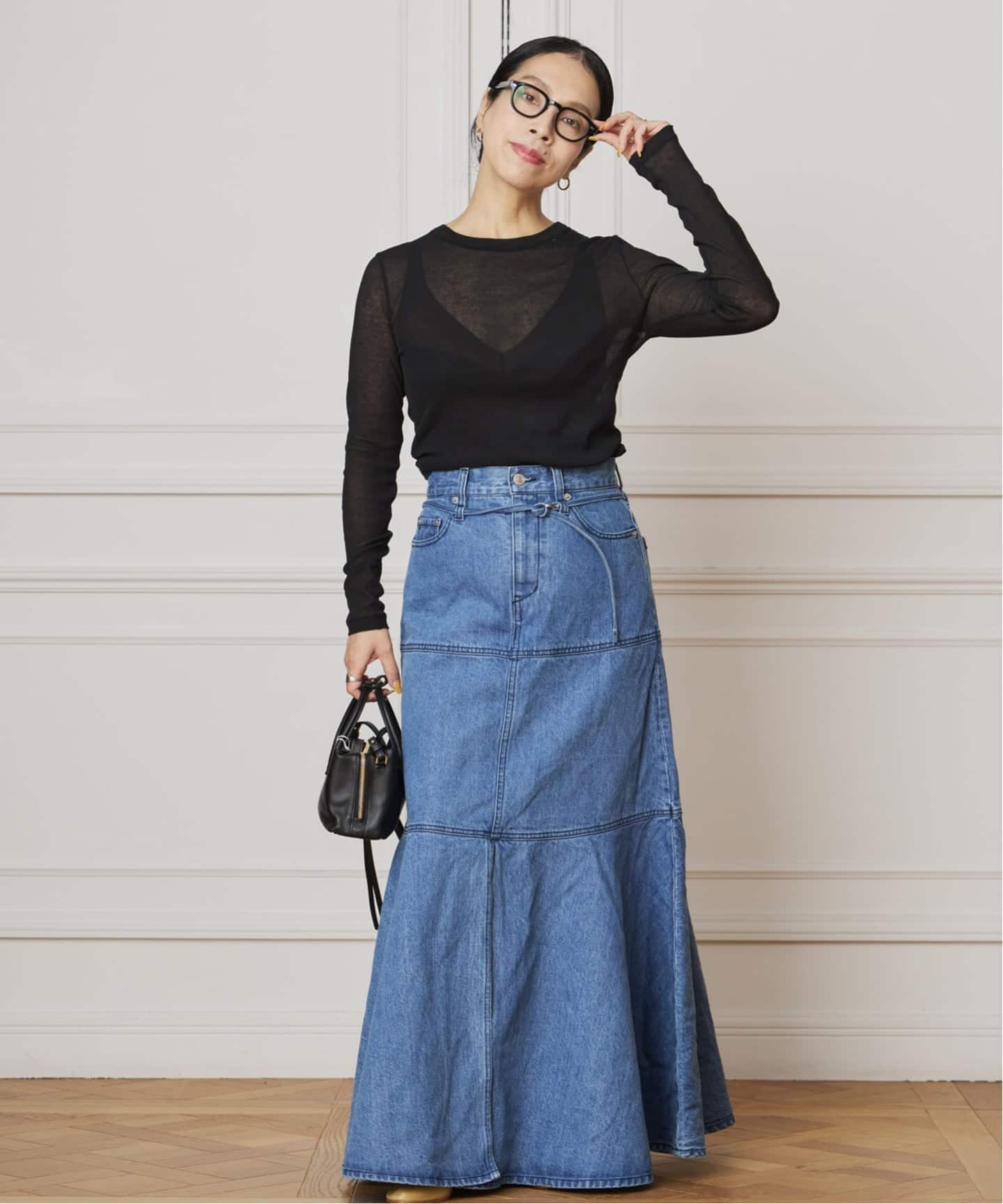 追加》IENA LA BOUCLE 水撚りガスフライスクルーロングTシャツ（T