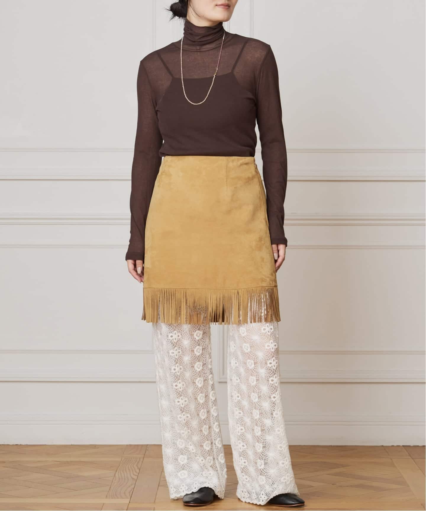 IENA LA BOUCLE タートルプルオーバー　カットソー 追加》IENA LA BOUCLE水撚りガスフライスタートルプルオーバー