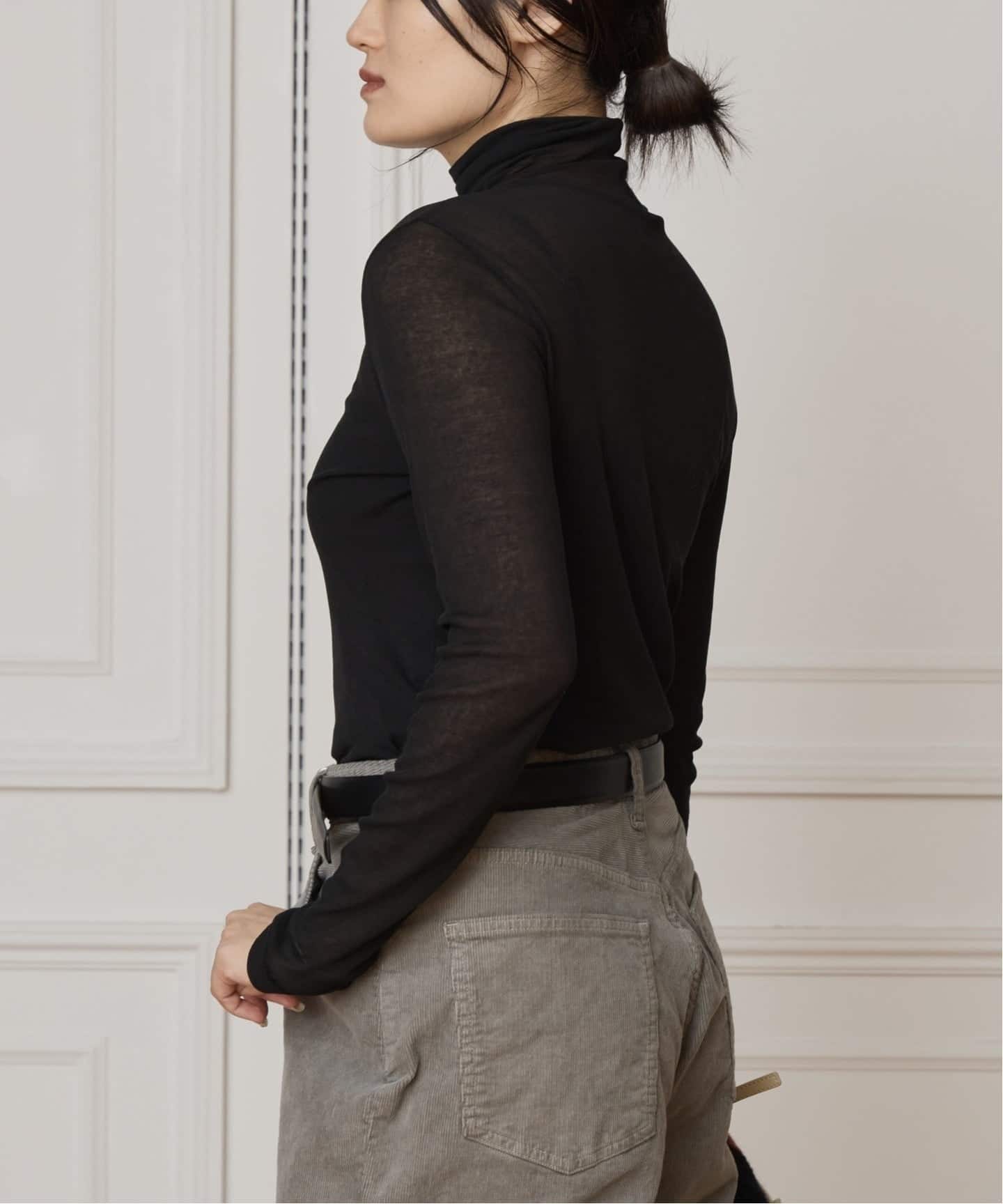 追加》IENA LA BOUCLE水撚りガスフライスタートルプルオーバー（T