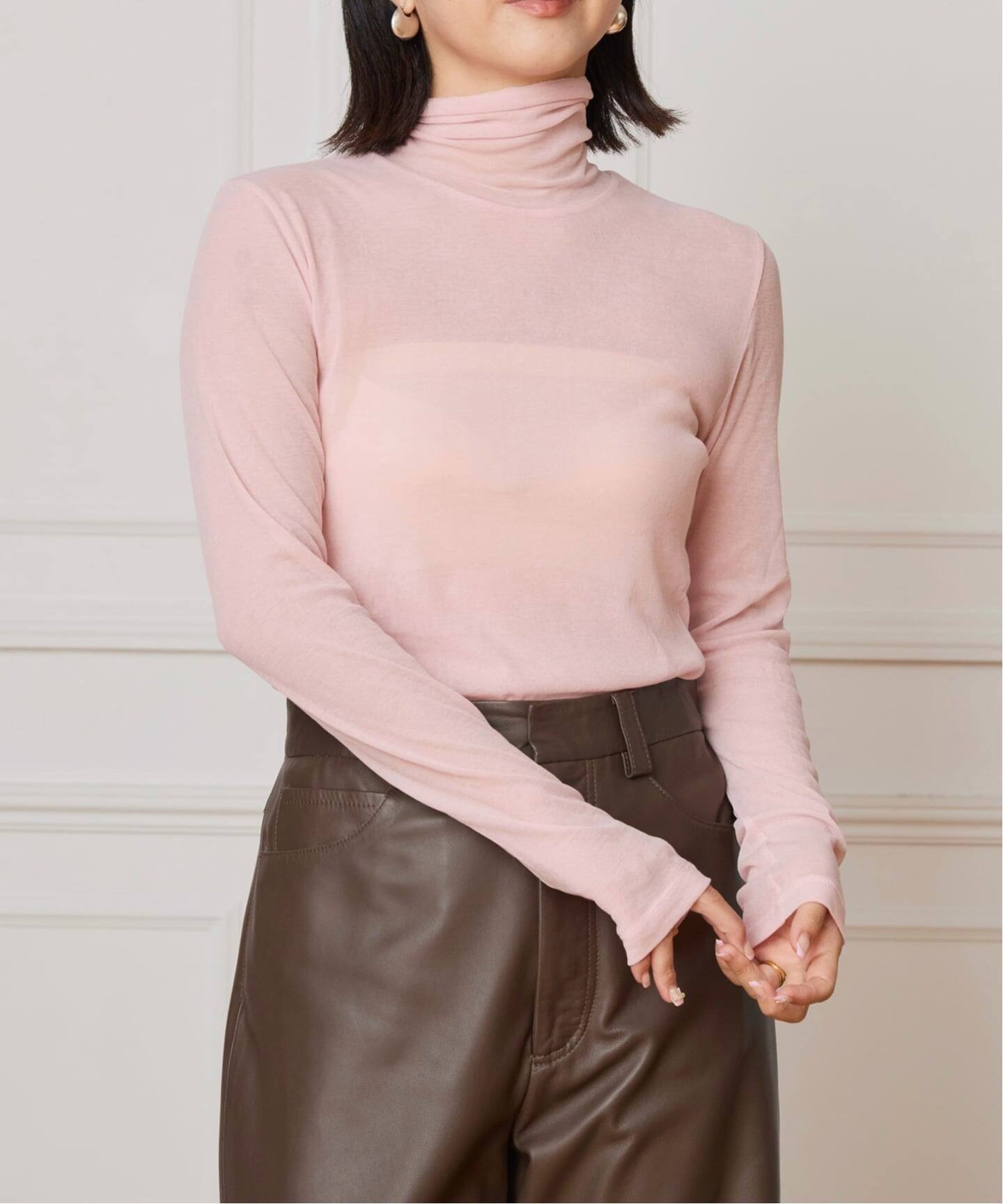 IENA LA BOUCLE タートルプルオーバー　カットソー 追加》IENA LA BOUCLE水撚りガスフライスタートルプルオーバー（T