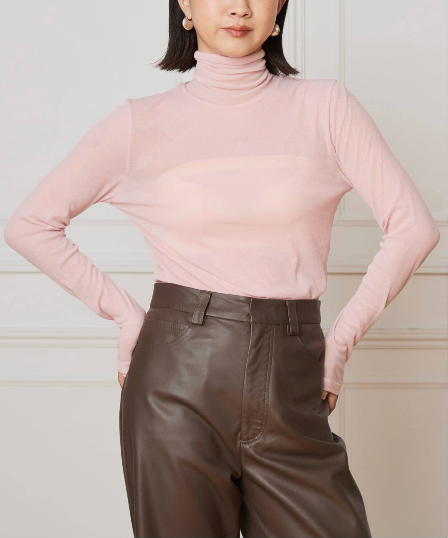 追加》IENA LA BOUCLE水撚りガスフライスタートルプルオーバー（T