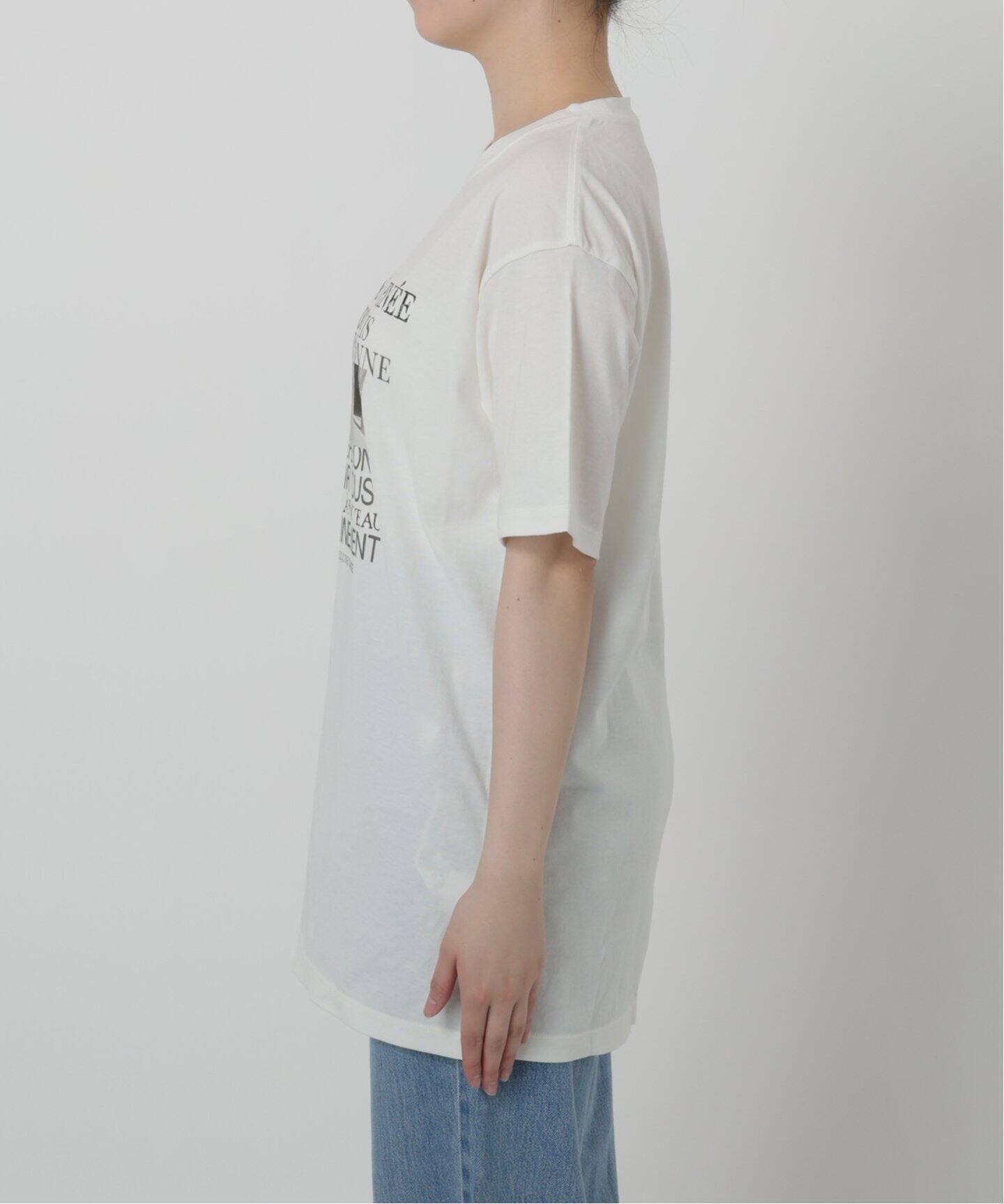 IENA LA BOUCLE  BIGロゴTシャツ【ホワイト】未使用 ビンテージライクBIGロゴTEE（Tシャツ／カットソー）｜SLOBE IENA