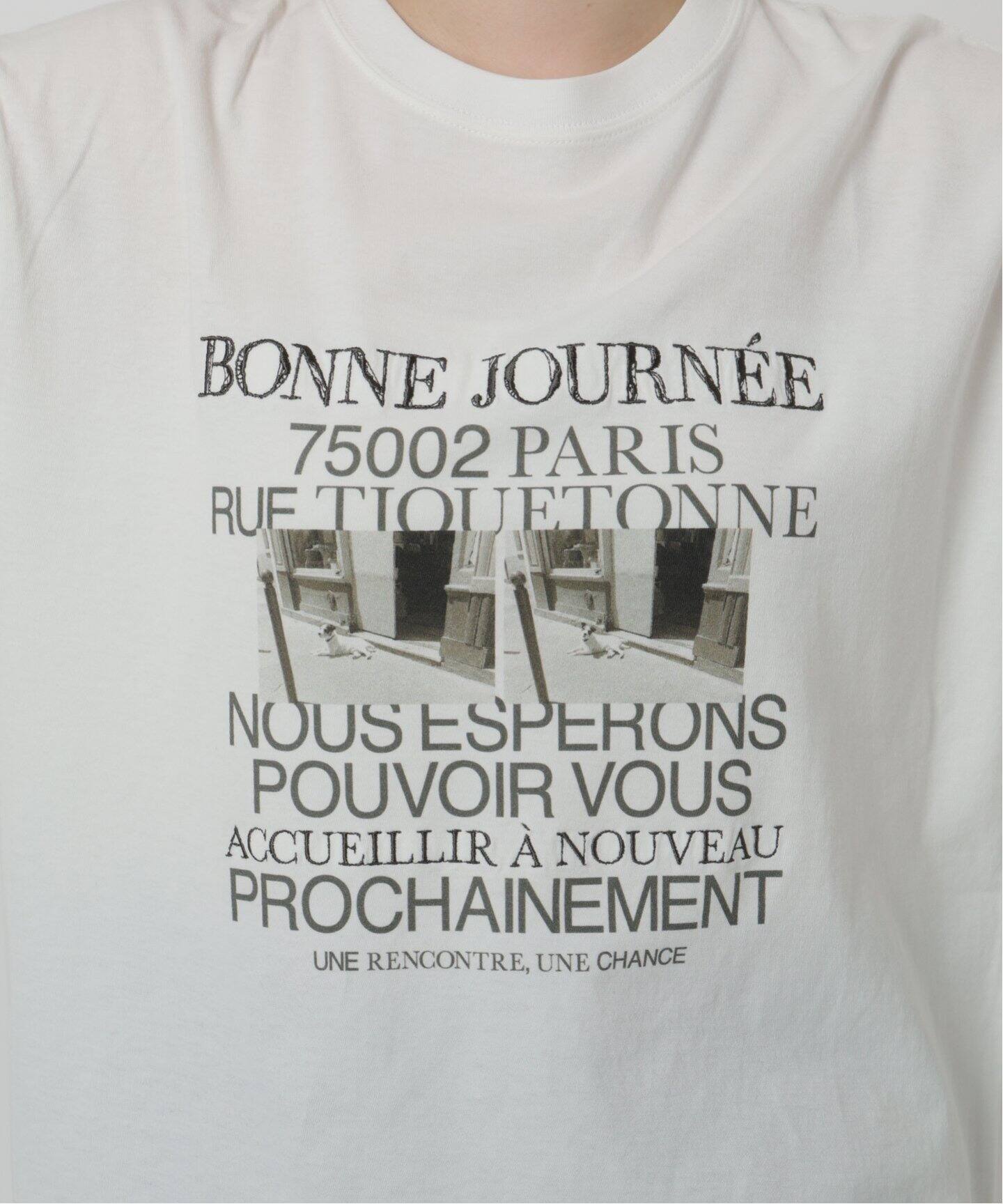IENA paris photo Tシャツ ホワイトC 新品 2019AW 完売 IENA LA BOUCLE PARIS DOG Tシャツ（Tシャツ／カットソー）｜IENA