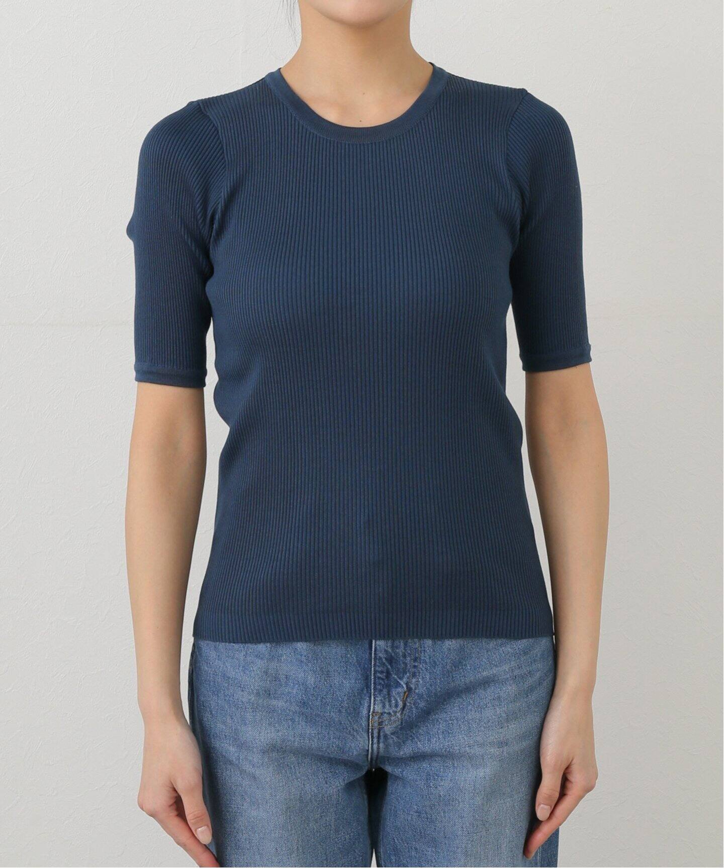 AURALEE/オーラリー COTTON HIGH GAUGE RIB KNIT TEE A00T02HR（T  