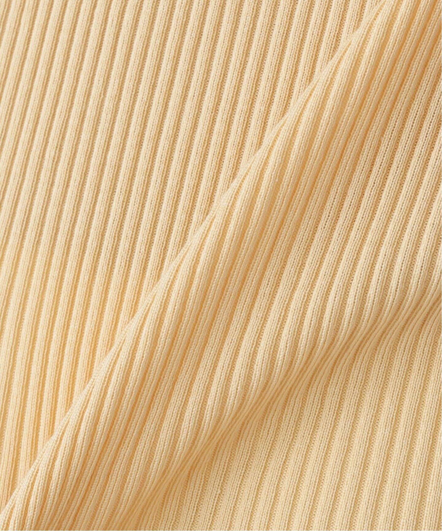 AURALEE(オーラリー)コットンリブT/ベージュ AURALEE/オーラリー COTTON HIGH GAUGE RIB KNIT TEE A00T02HR（T