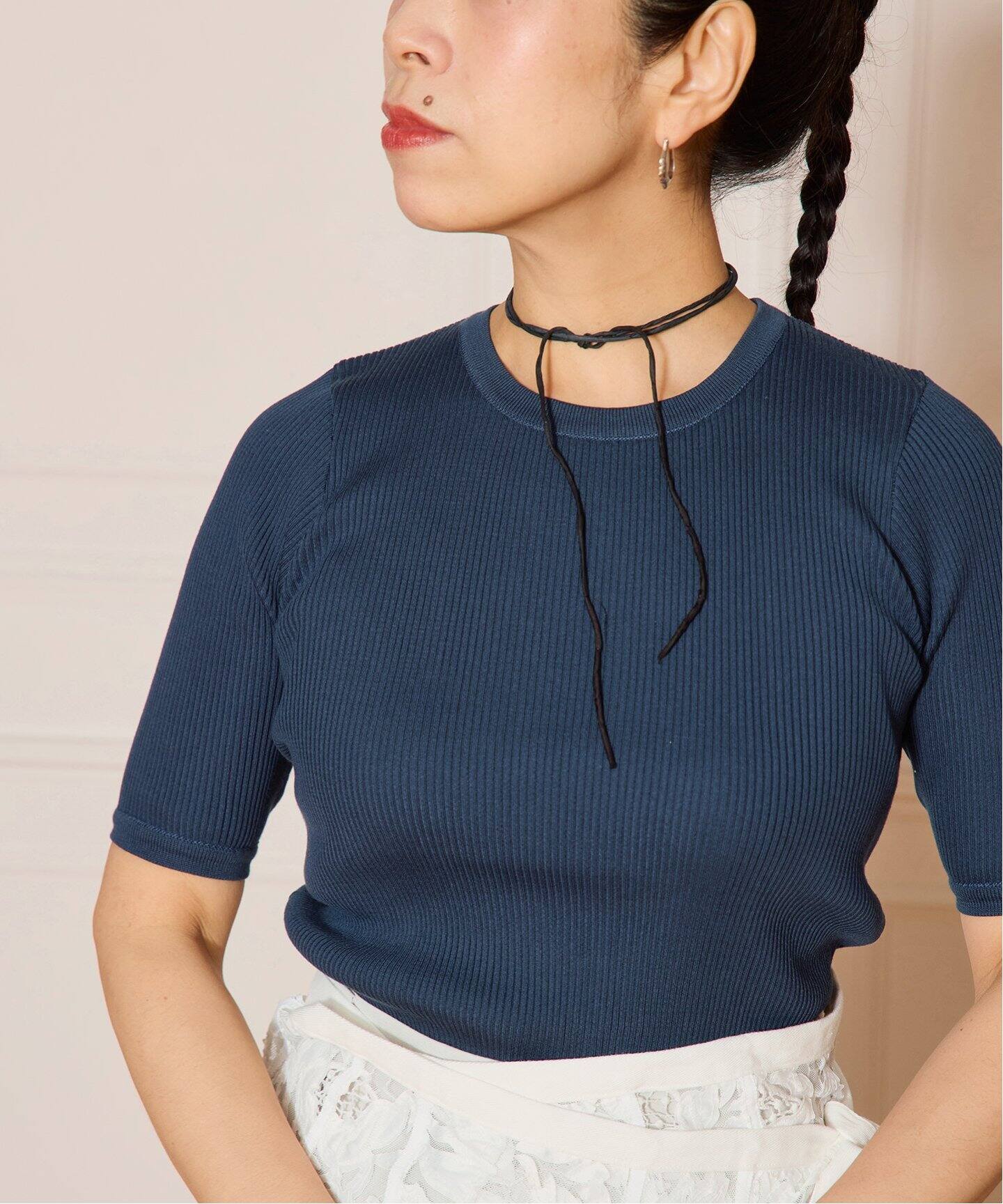 AURALEE/オーラリー COTTON HIGH GAUGE RIB KNIT TEE A00T02HR（T  