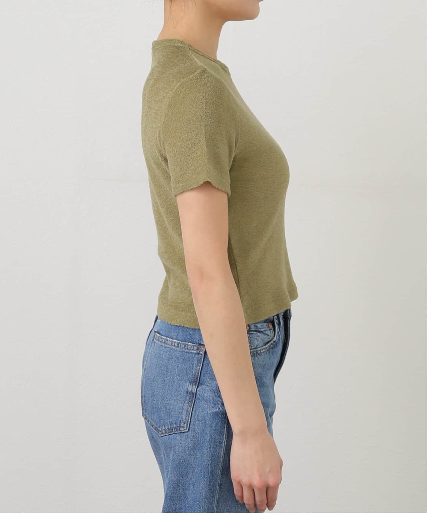 【AURALEE】WASHABLE WOOL PILE TEE Olive AURALEE(WOMENS) / WASHABLE WOOL PILE TEE | Burnish