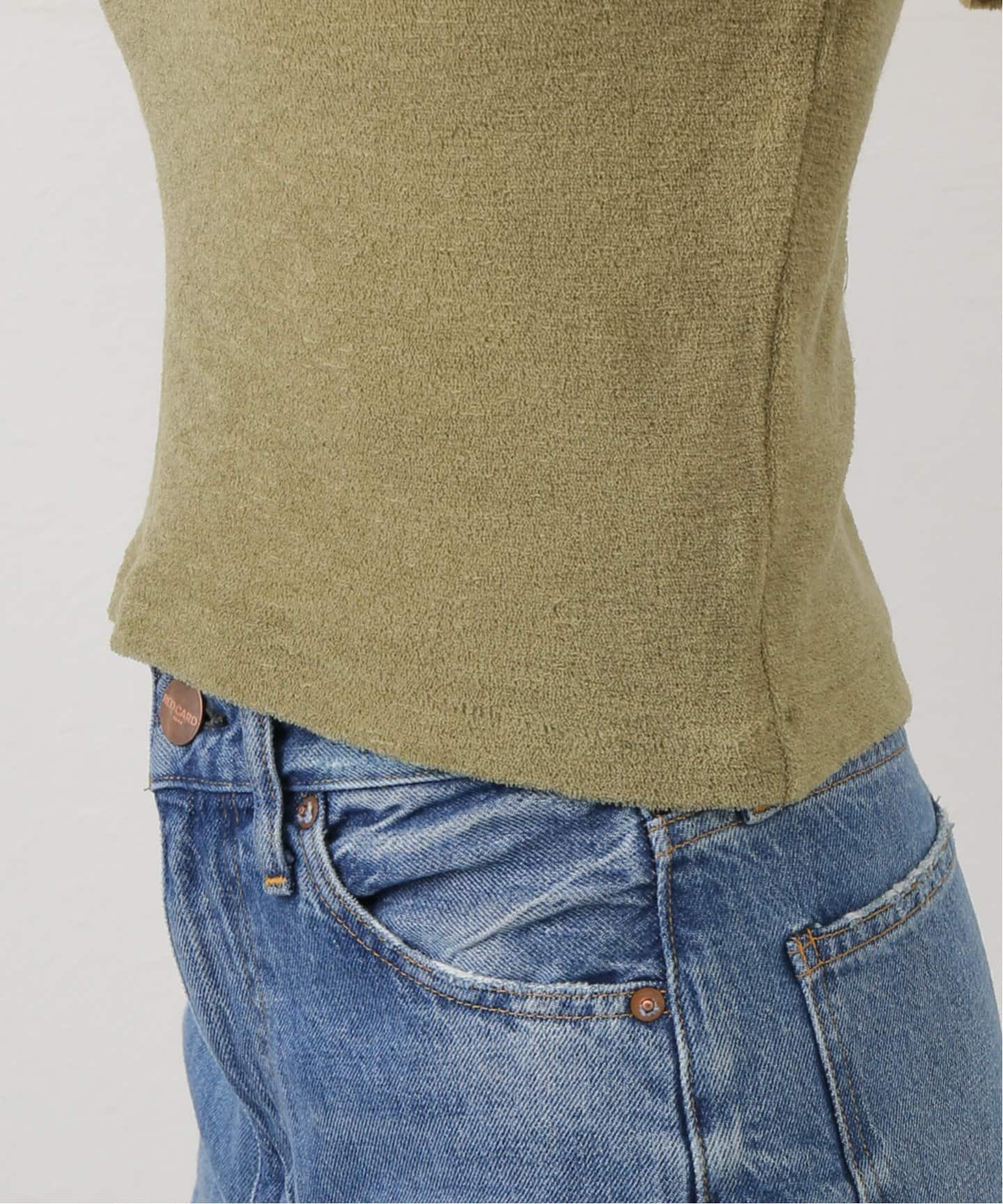 【AURALEE】WASHABLE WOOL PILE TEE Olive AURALEE(WOMENS) / WASHABLE WOOL PILE TEE | Burnish