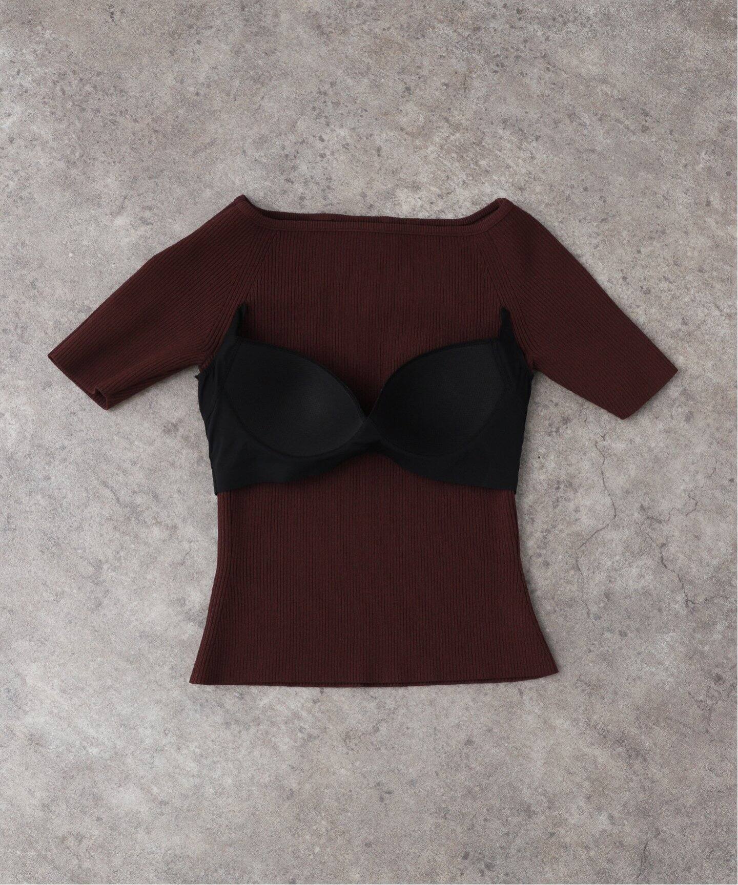 NICENICE MOMENT OPEN SHOULDER SHELL 黒 S NICENICE MOMENT(ナイスナイス モーメント)/OPEN SHOULDER SHELL